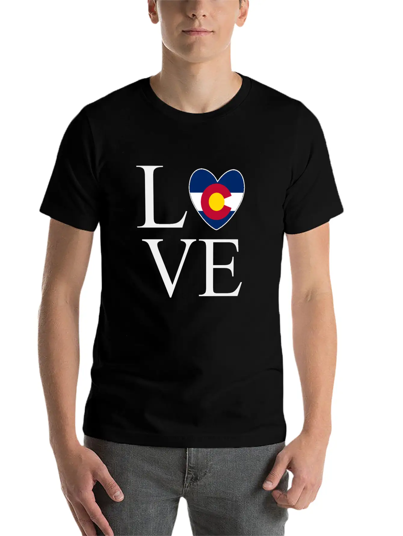 Colorado Flag Love Unisex Casual T-Shirt – Clean Design For Daily Comfort