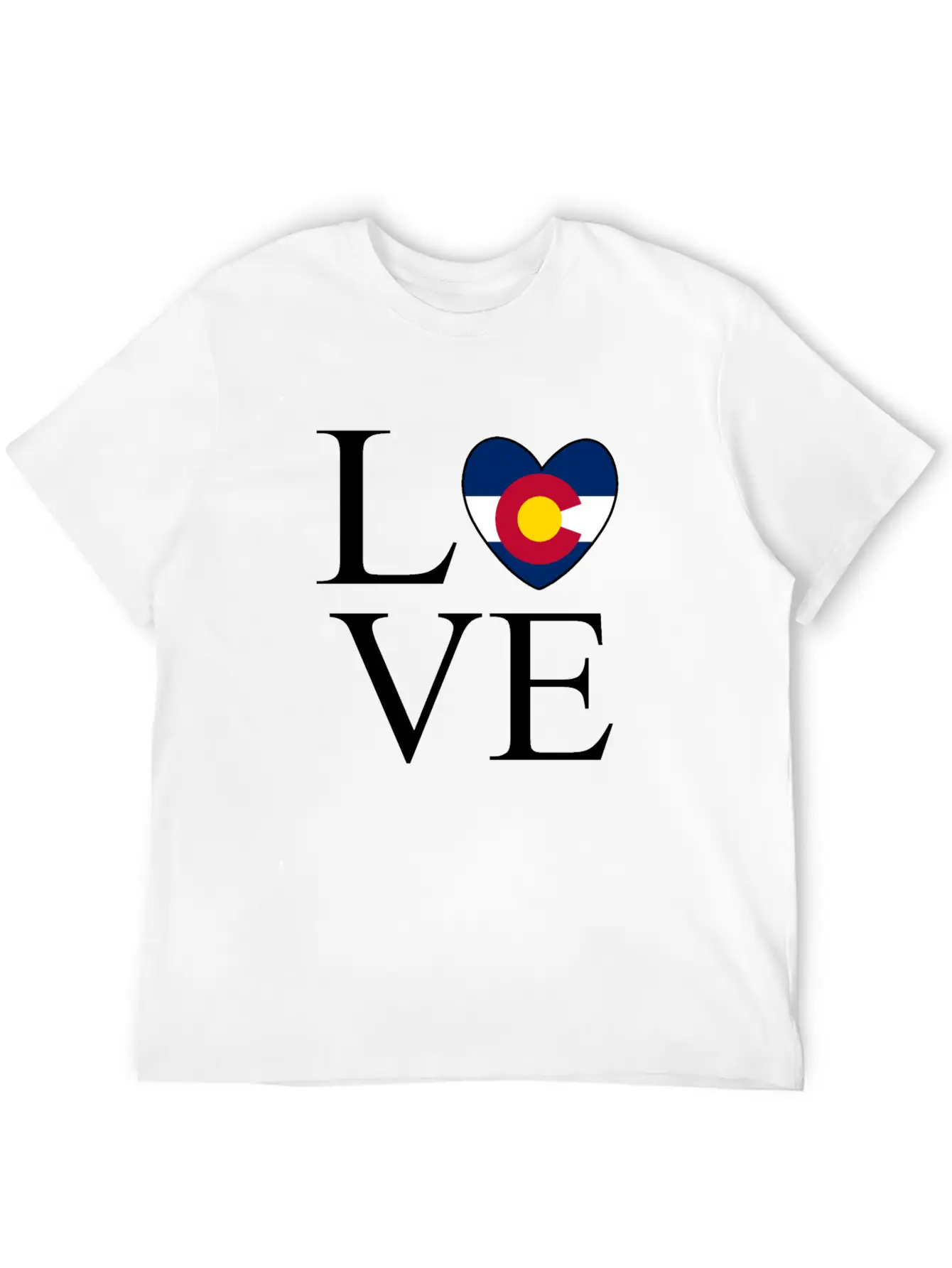 Colorado Flag Love Unisex Casual T-Shirt – Clean Design For Daily Comfort