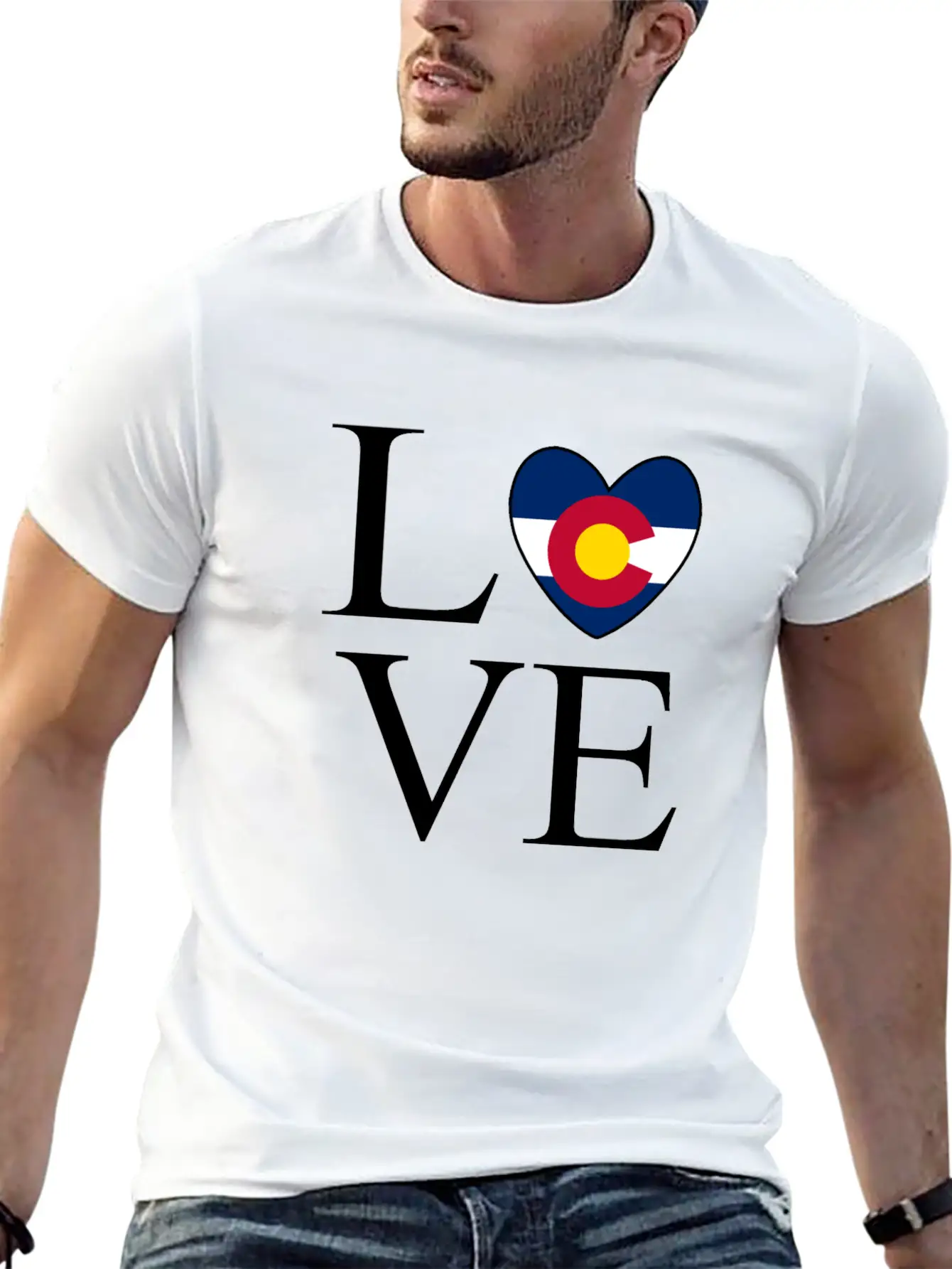 Colorado Flag Love Unisex Casual T-Shirt – Clean Design For Daily Comfort