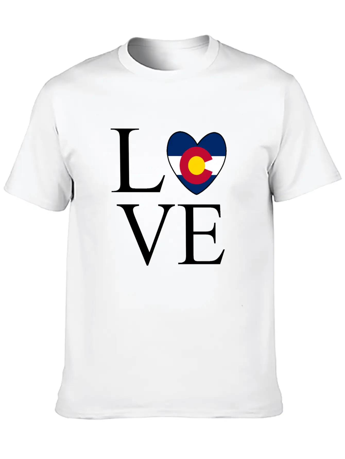 Colorado Flag Love Unisex Casual T-Shirt – Clean Design For Daily Comfort