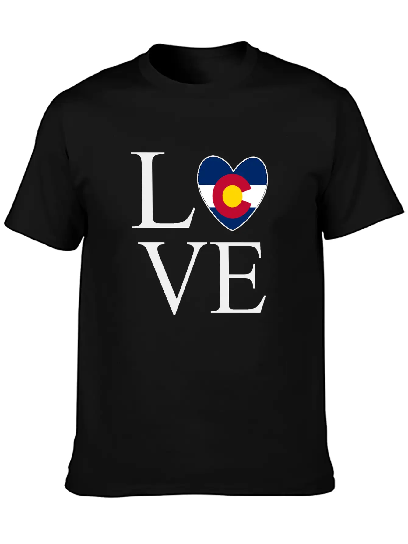 Colorado Flag Love Unisex Casual T-Shirt – Clean Design For Daily Comfort