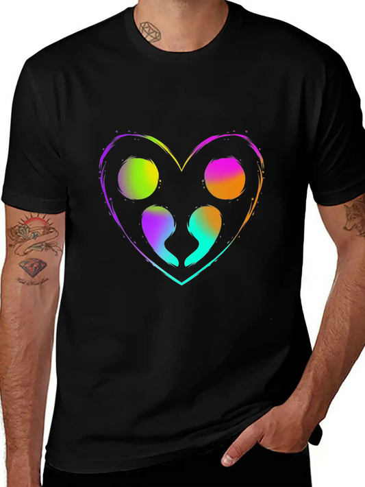 Colorful Double Semicolon Heart Mental Health Unisex Casual T-Shirt – Clean Design For Daily Comfort