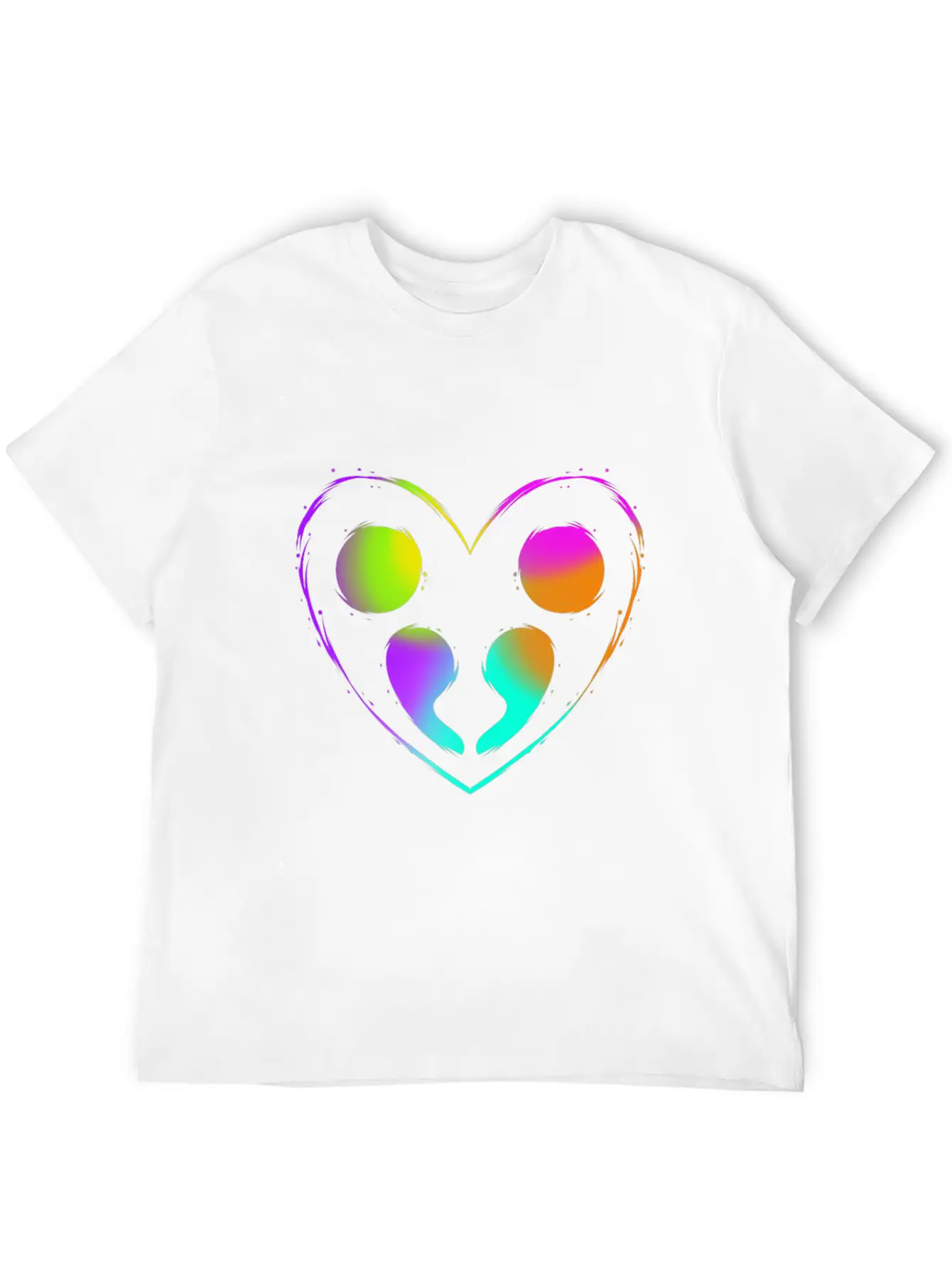 Colorful Double Semicolon Heart Mental Health Unisex Casual T-Shirt – Clean Design For Daily Comfort