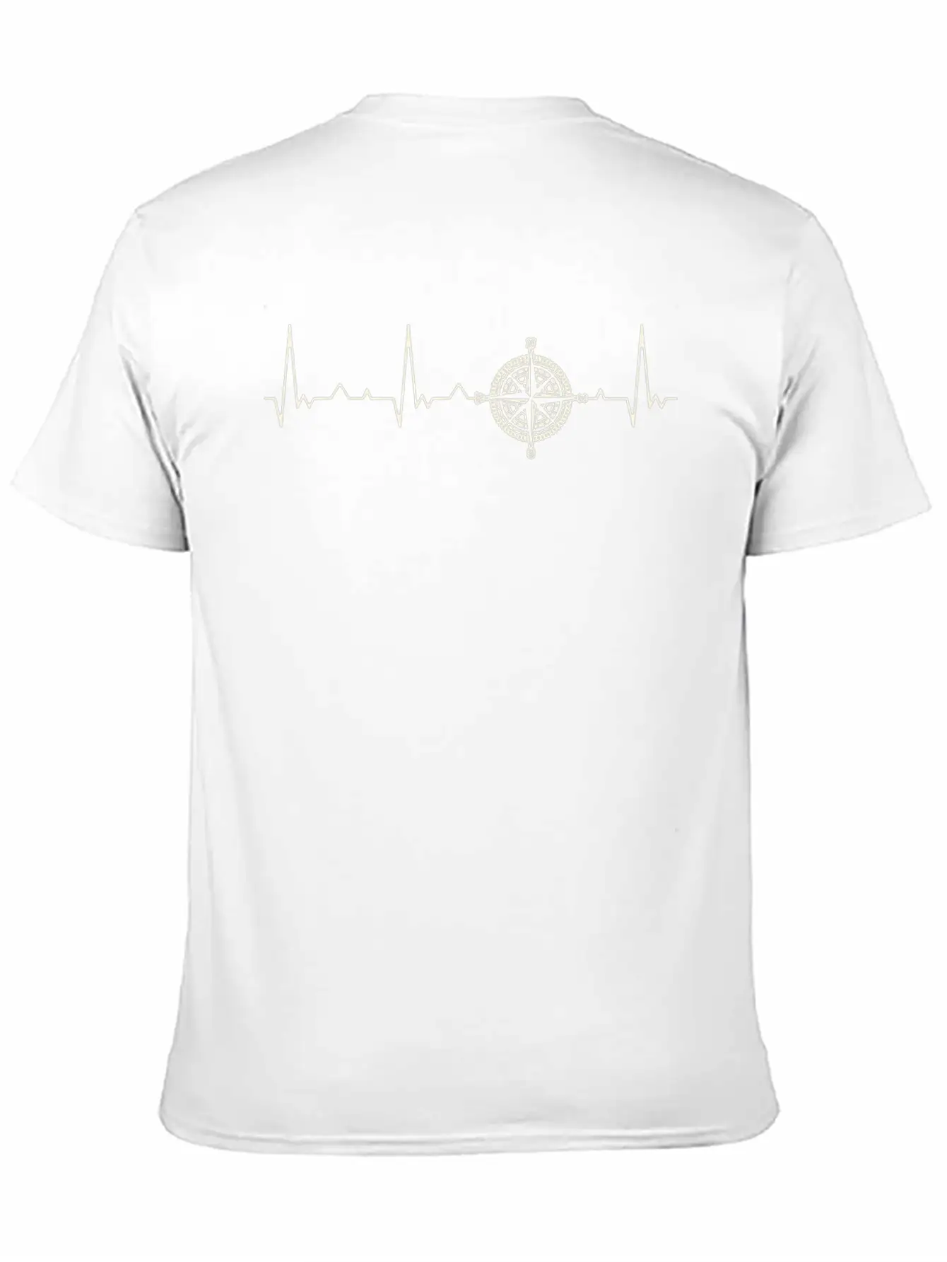 Compass Symbol. Heart. Love. EKG. Pulse. Beat. Unisex Casual T-Shirt – Clean Design For Daily Comfort
