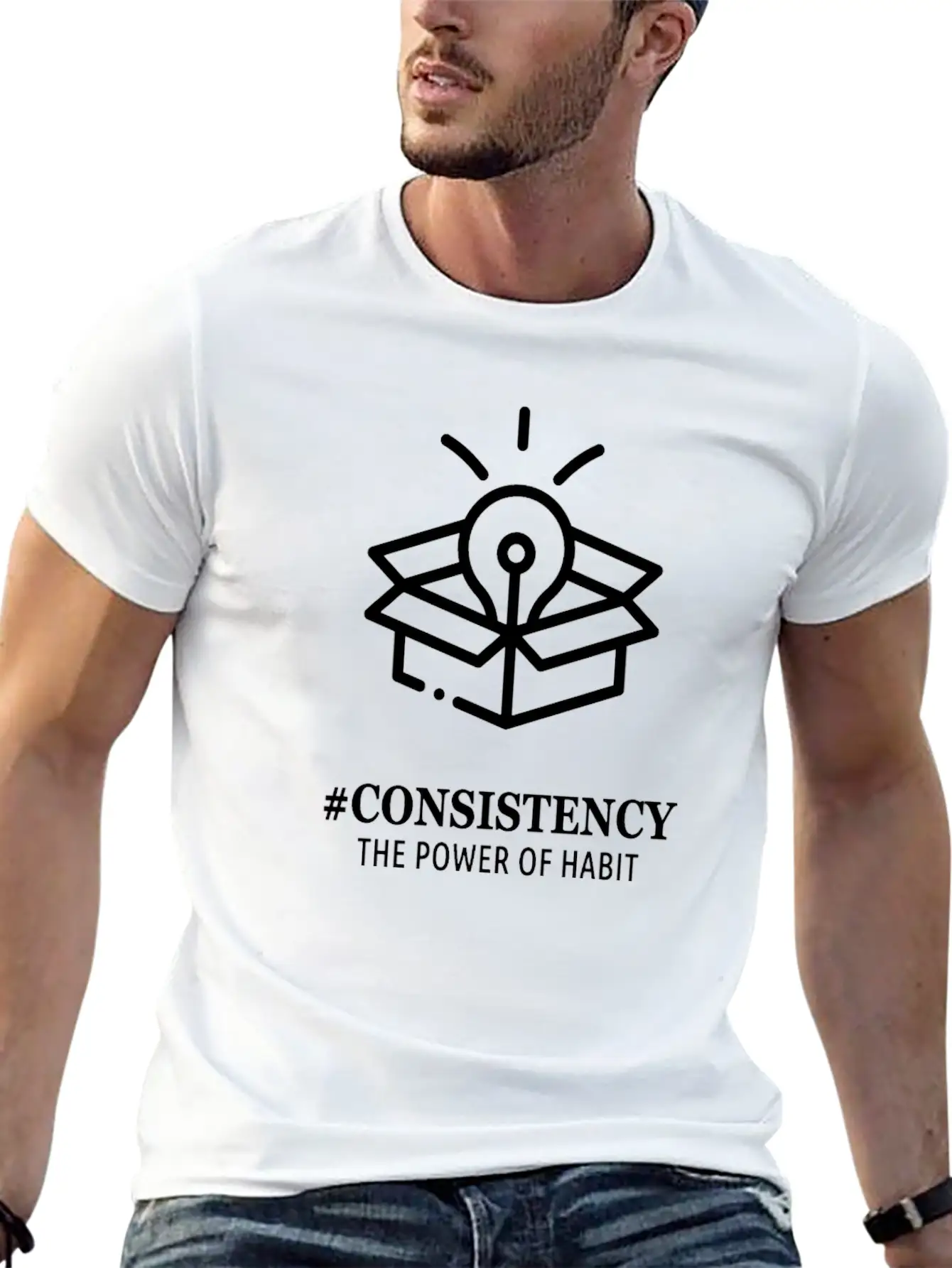 #Consistency - The Power Of Habit Unisex Casual T-Shirt – Clean Design For Daily Comfort