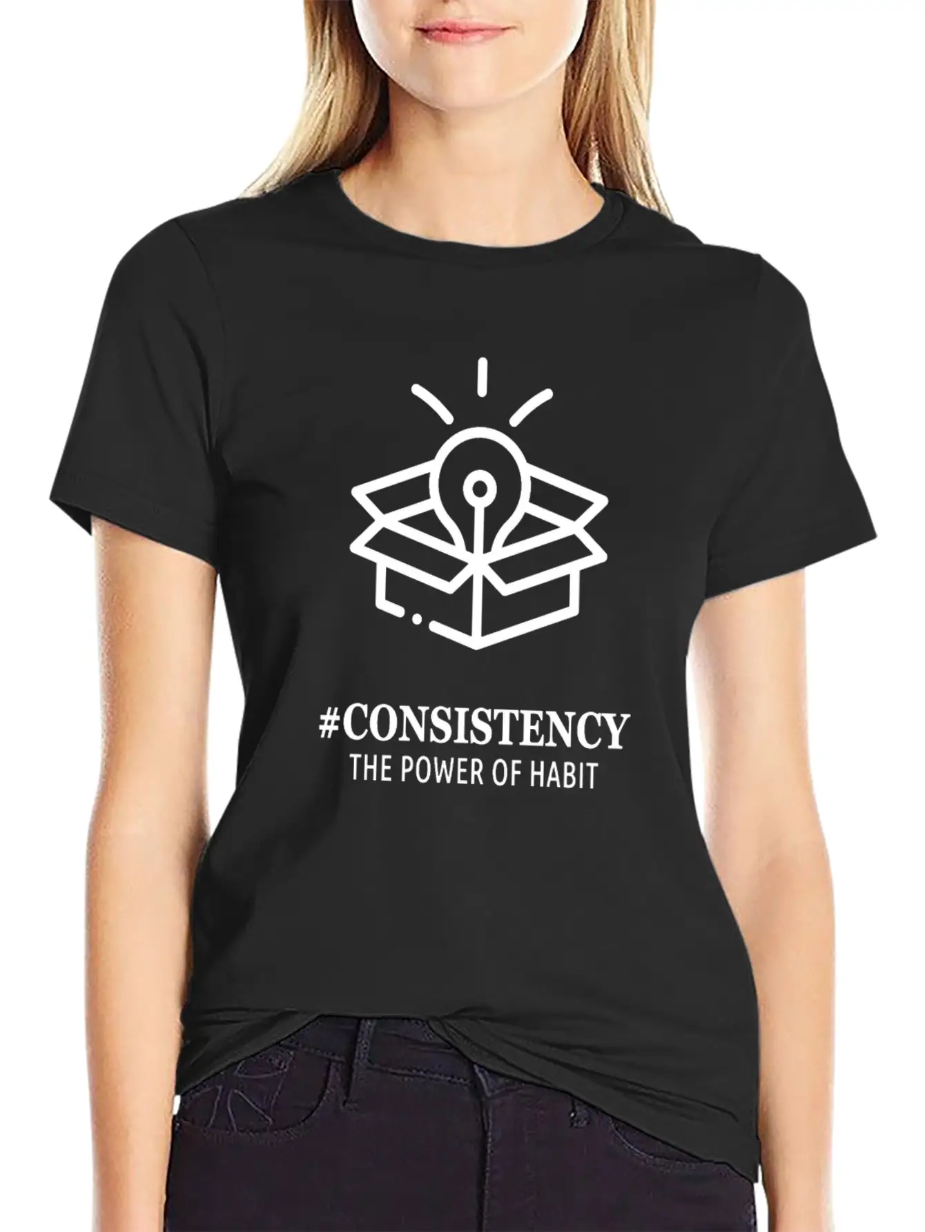 #Consistency - The Power Of Habit Unisex Casual T-Shirt – Clean Design For Daily Comfort