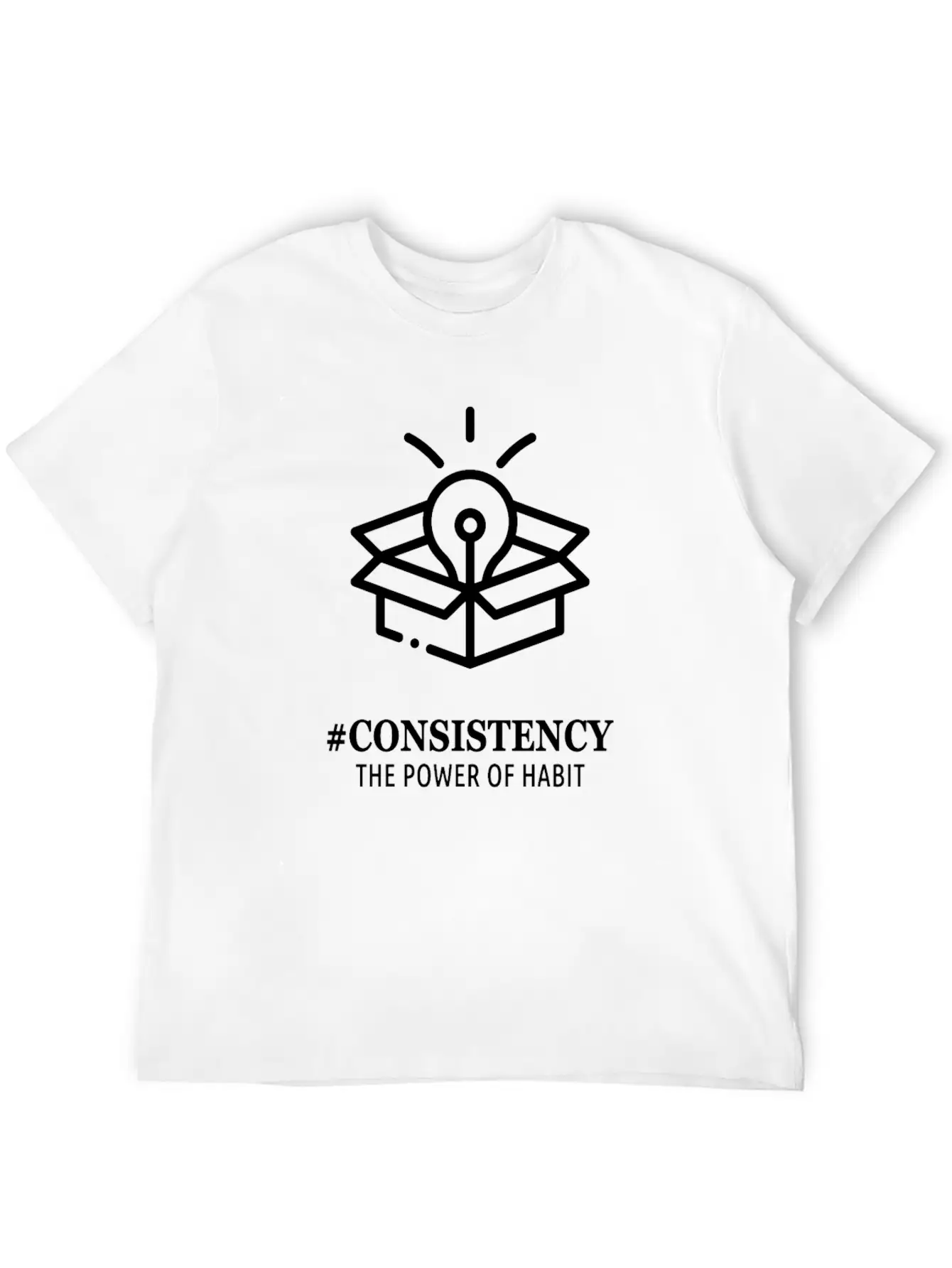 #Consistency - The Power Of Habit Unisex Casual T-Shirt – Clean Design For Daily Comfort