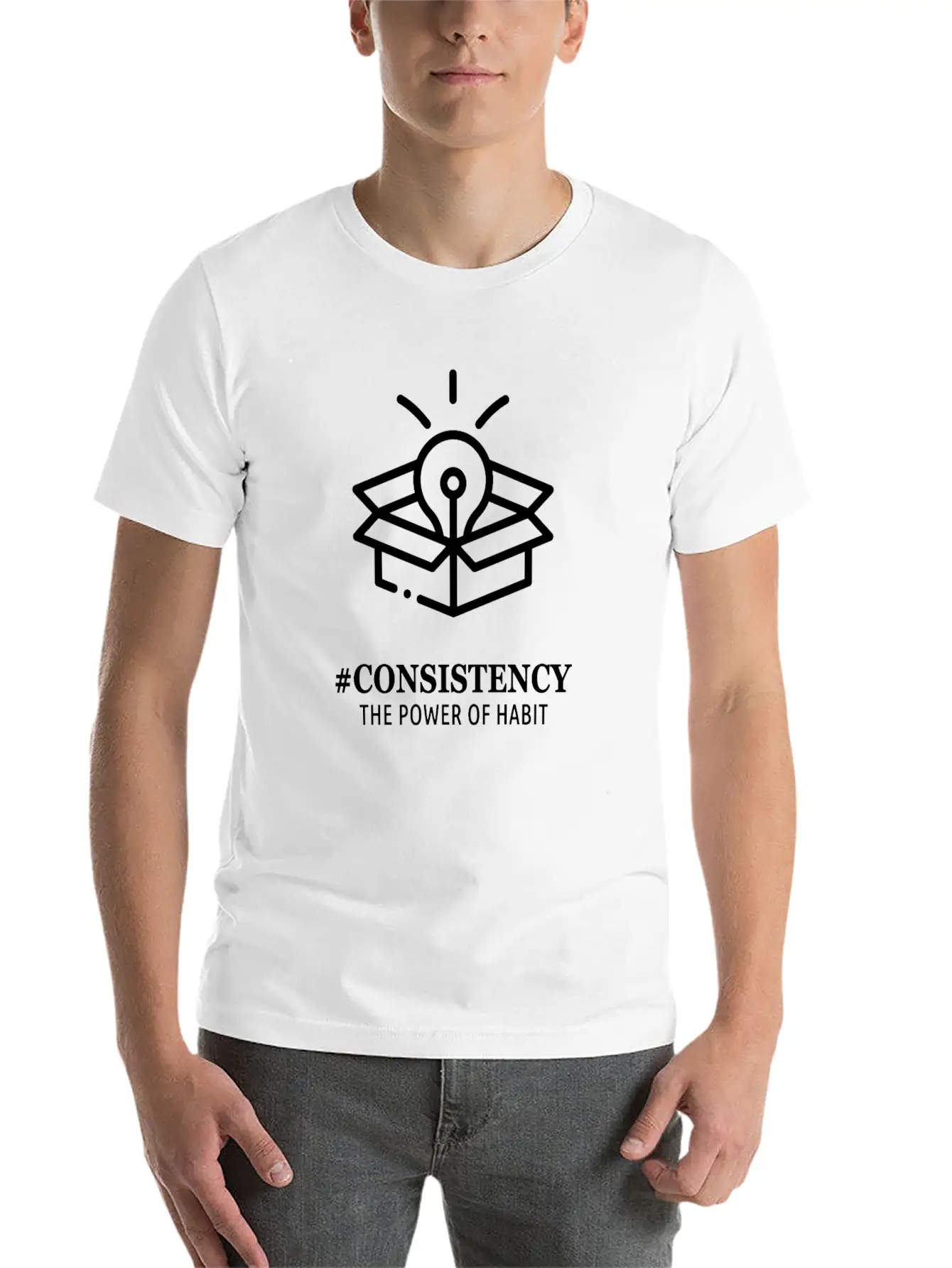 #Consistency - The Power Of Habit Unisex Casual T-Shirt – Clean Design For Daily Comfort