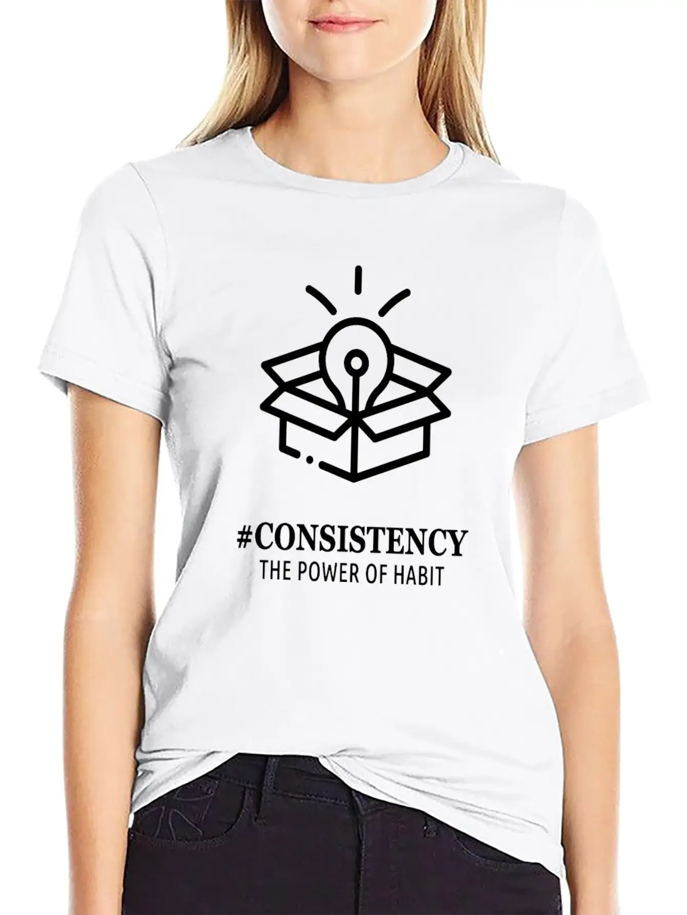 #Consistency - The Power Of Habit Unisex Casual T-Shirt – Clean Design For Daily Comfort