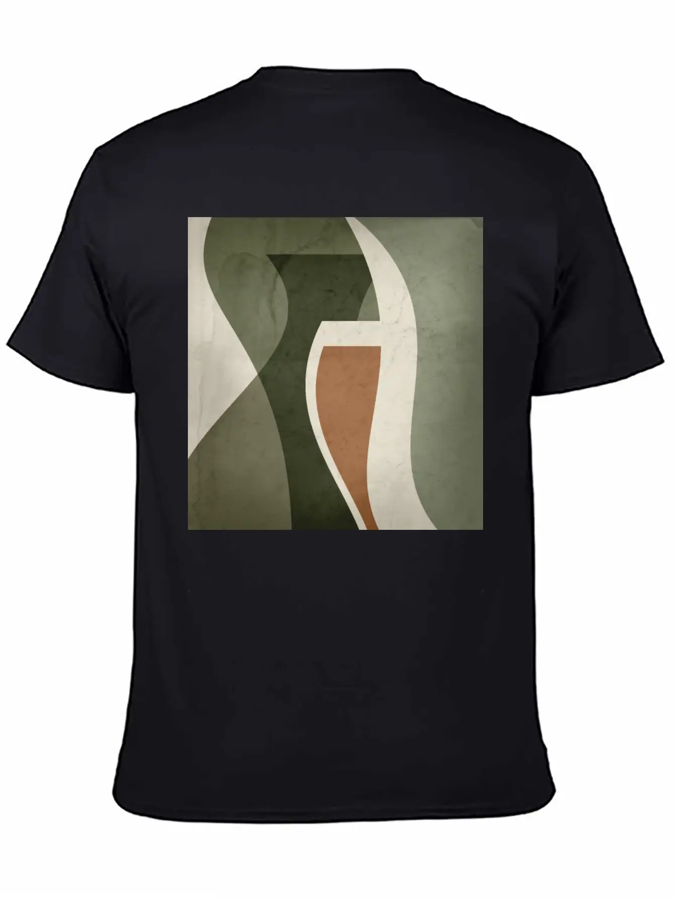 Contemporary Abstract Vase Shapes In Sage Green, Unisex Casual T-Shirt – Clean Design For Daily Comfort
