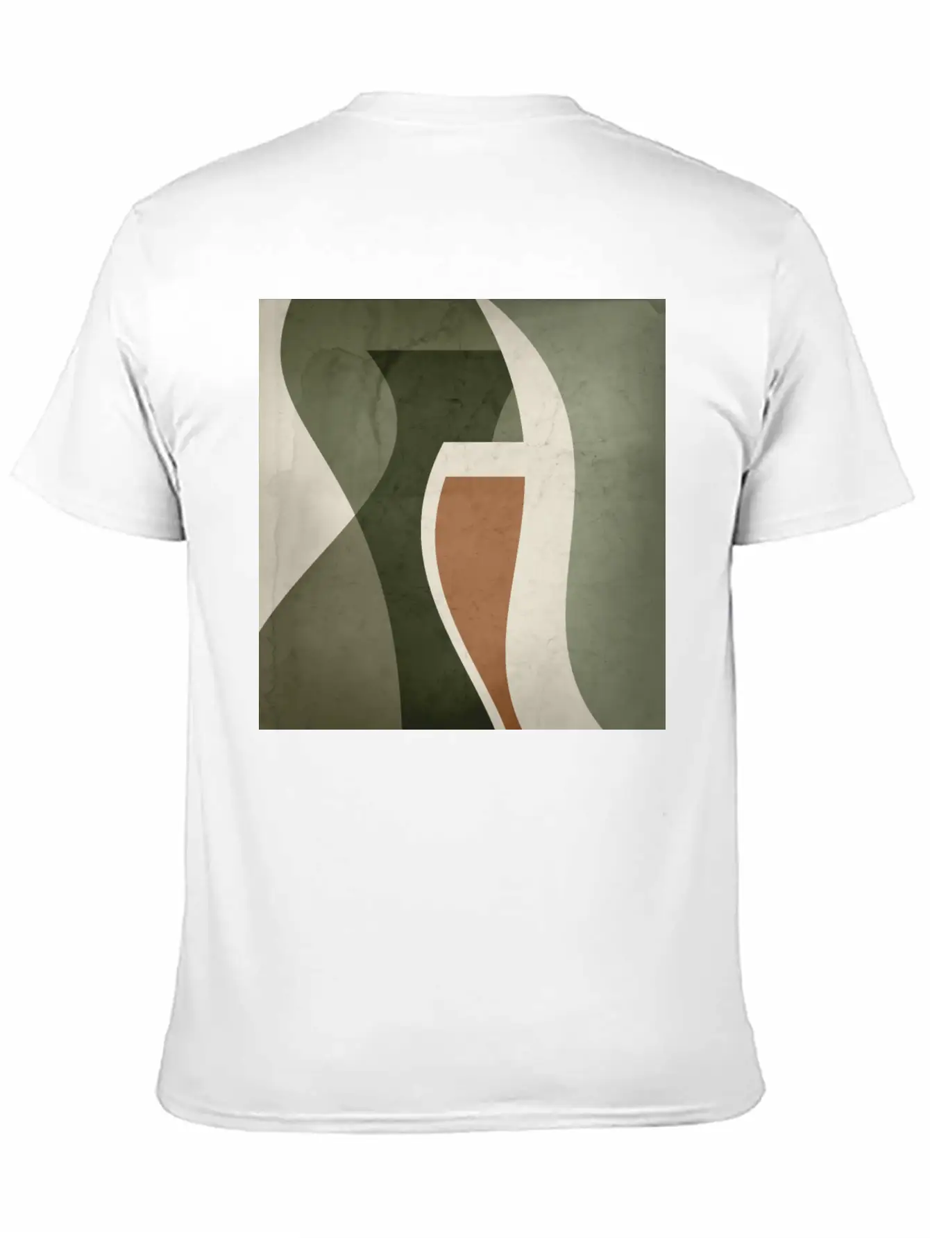 Contemporary Abstract Vase Shapes In Sage Green, Unisex Casual T-Shirt – Clean Design For Daily Comfort