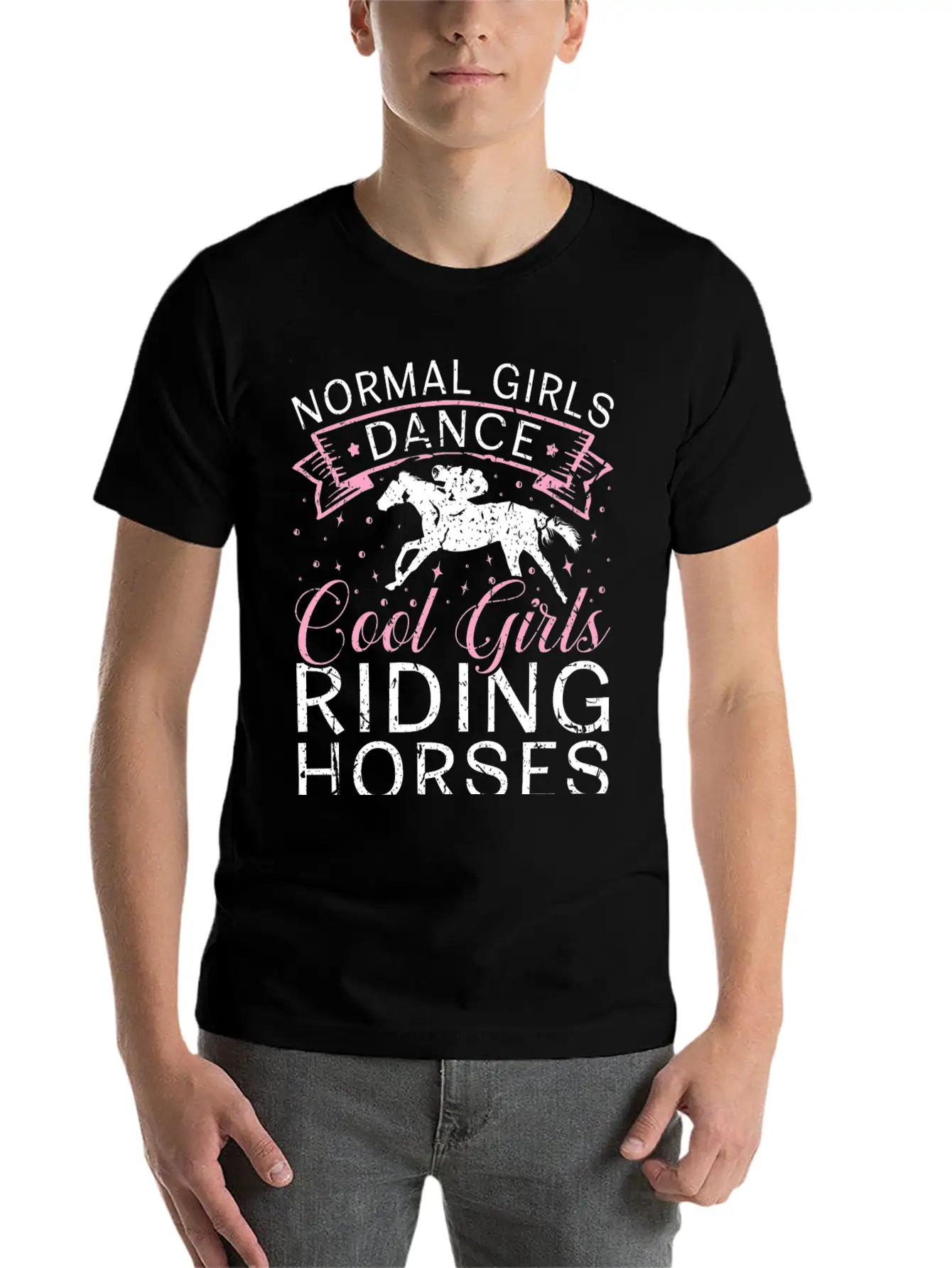 Cool Girls Riding Horses Equestrian Unisex Casual T-Shirt – Clean Design For Daily Comfort