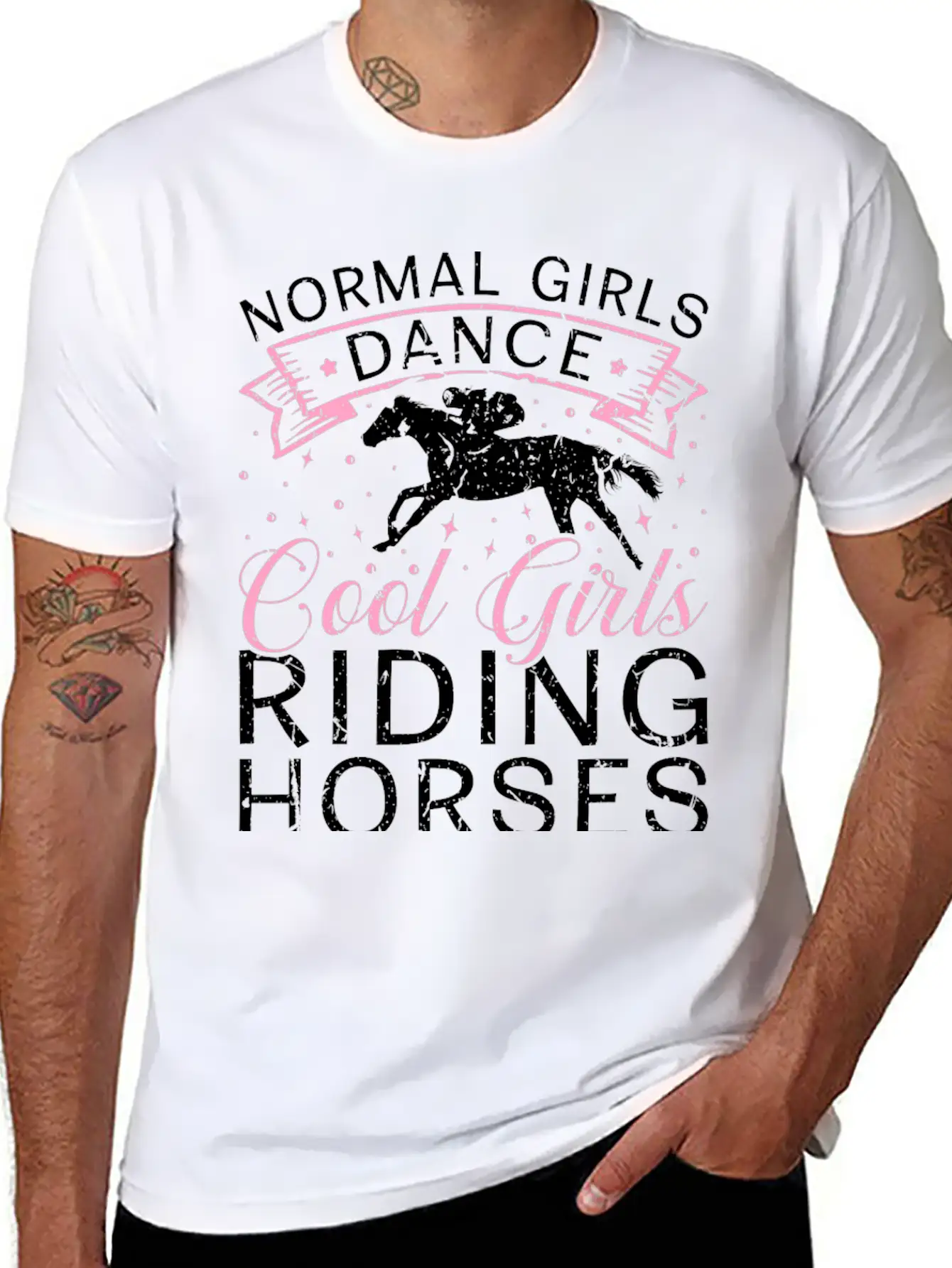 Cool Girls Riding Horses Equestrian Unisex Casual T-Shirt – Clean Design For Daily Comfort