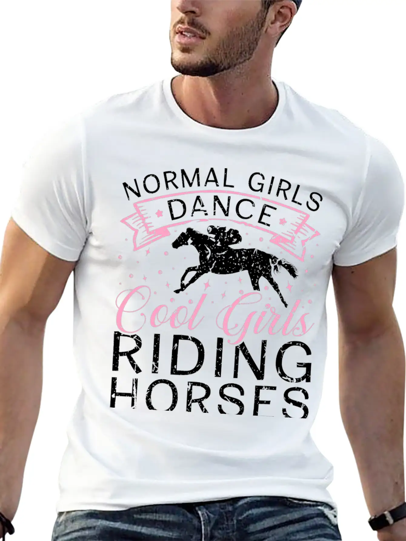 Cool Girls Riding Horses Equestrian Unisex Casual T-Shirt – Clean Design For Daily Comfort