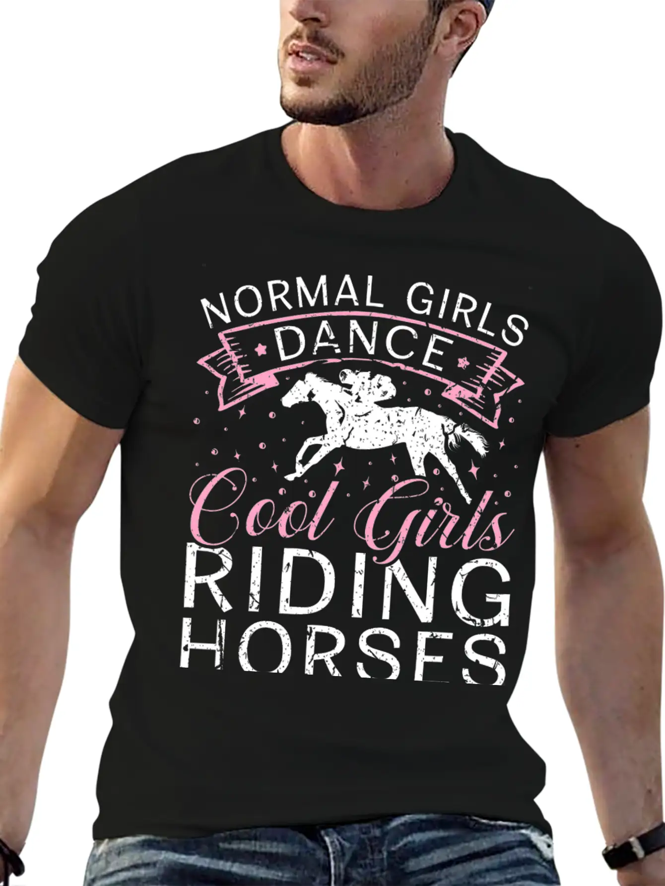 Cool Girls Riding Horses Equestrian Unisex Casual T-Shirt – Clean Design For Daily Comfort