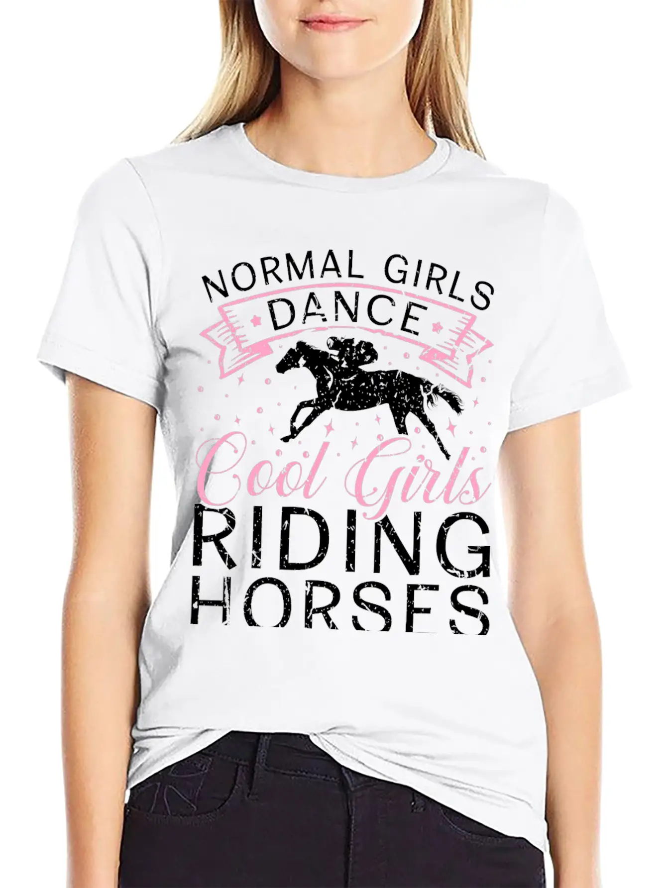 Cool Girls Riding Horses Equestrian Unisex Casual T-Shirt – Clean Design For Daily Comfort