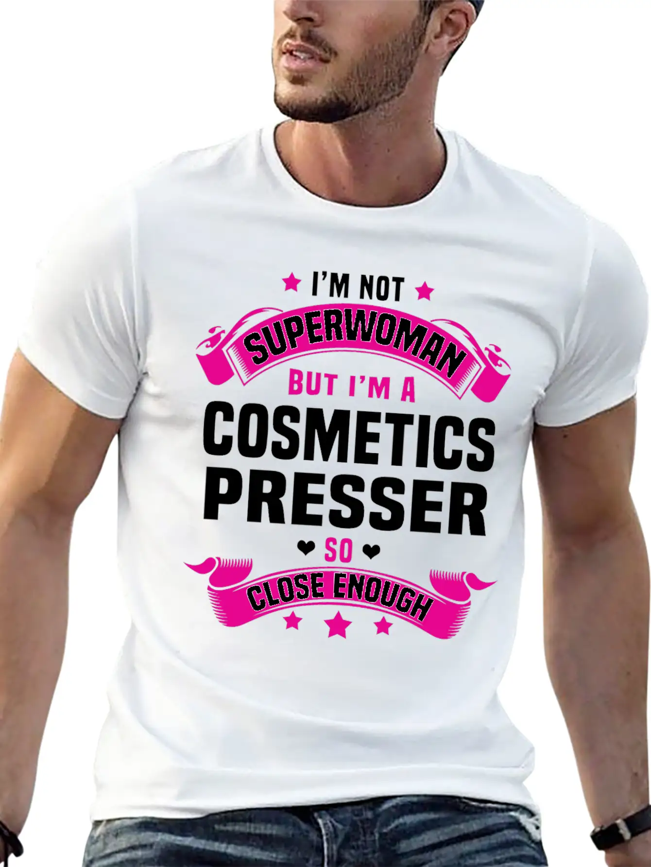 Cosmetics Presser Unisex Casual T-Shirt – Clean Design For Daily Comfort
