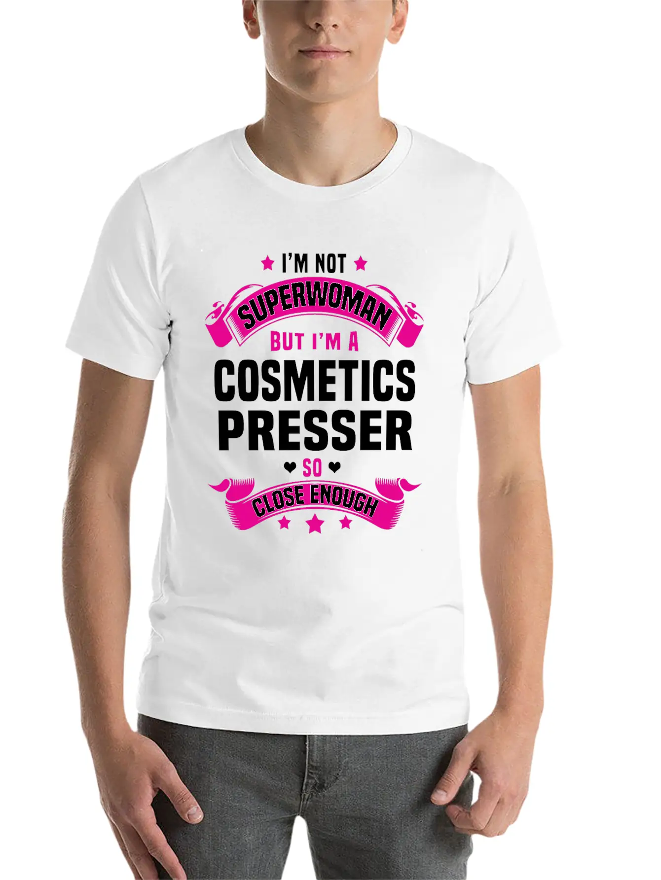 Cosmetics Presser Unisex Casual T-Shirt – Clean Design For Daily Comfort