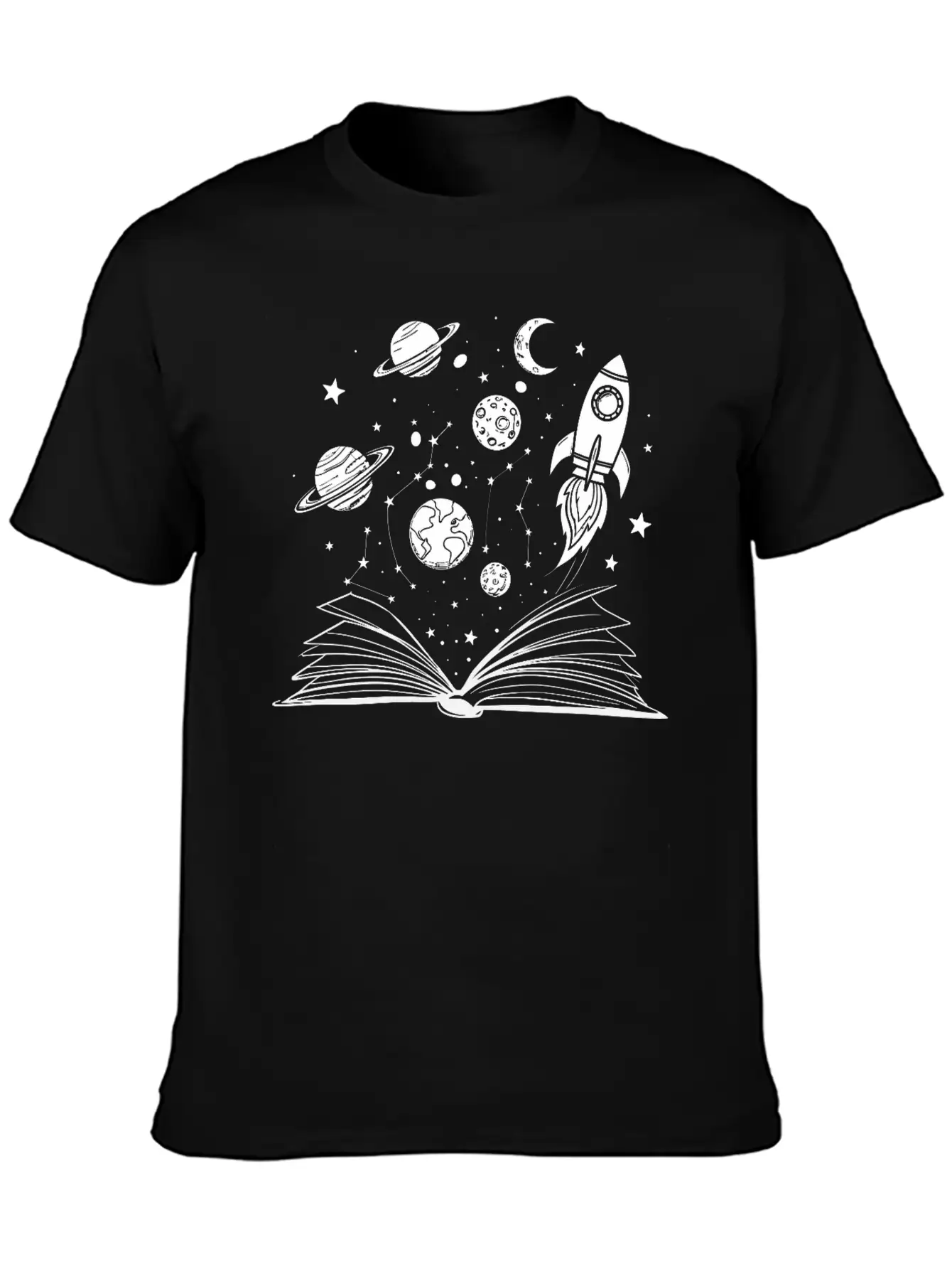 Cosmic Imagination Open Book Unisex Casual T-Shirt – Clean Design For Daily Comfort
