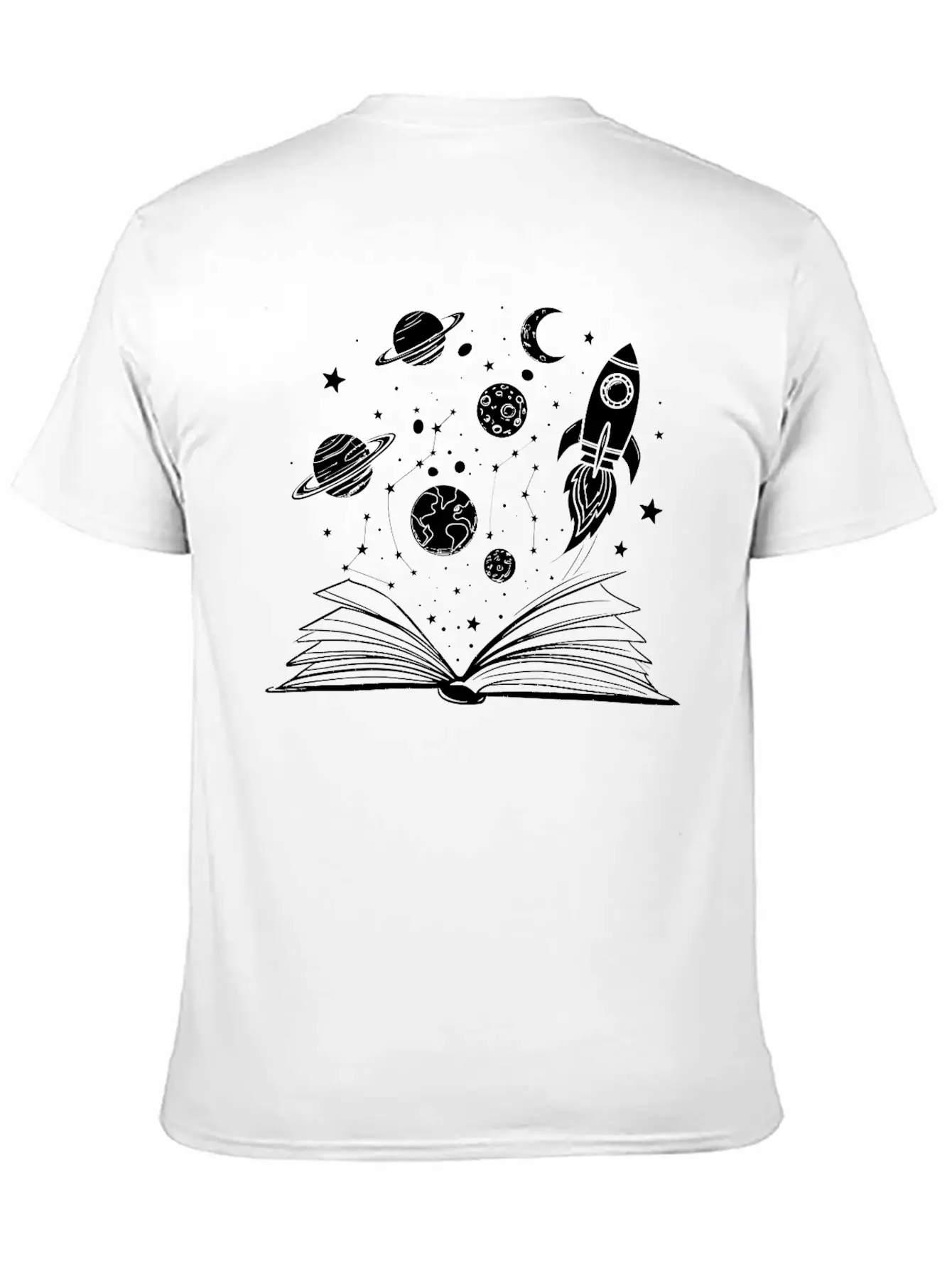 Cosmic Imagination Open Book Unisex Casual T-Shirt – Clean Design For Daily Comfort