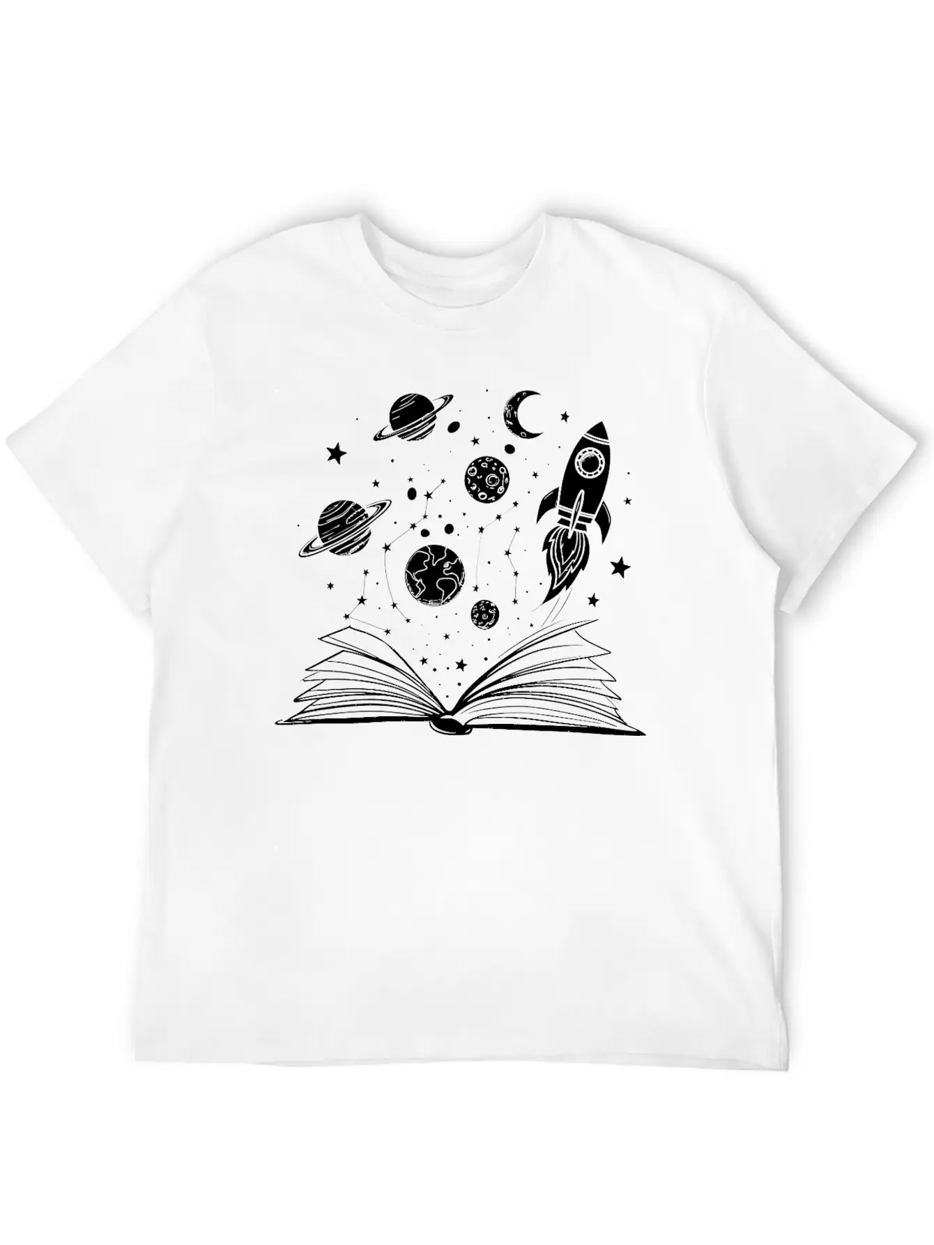 Cosmic Imagination Open Book Unisex Casual T-Shirt – Clean Design For Daily Comfort