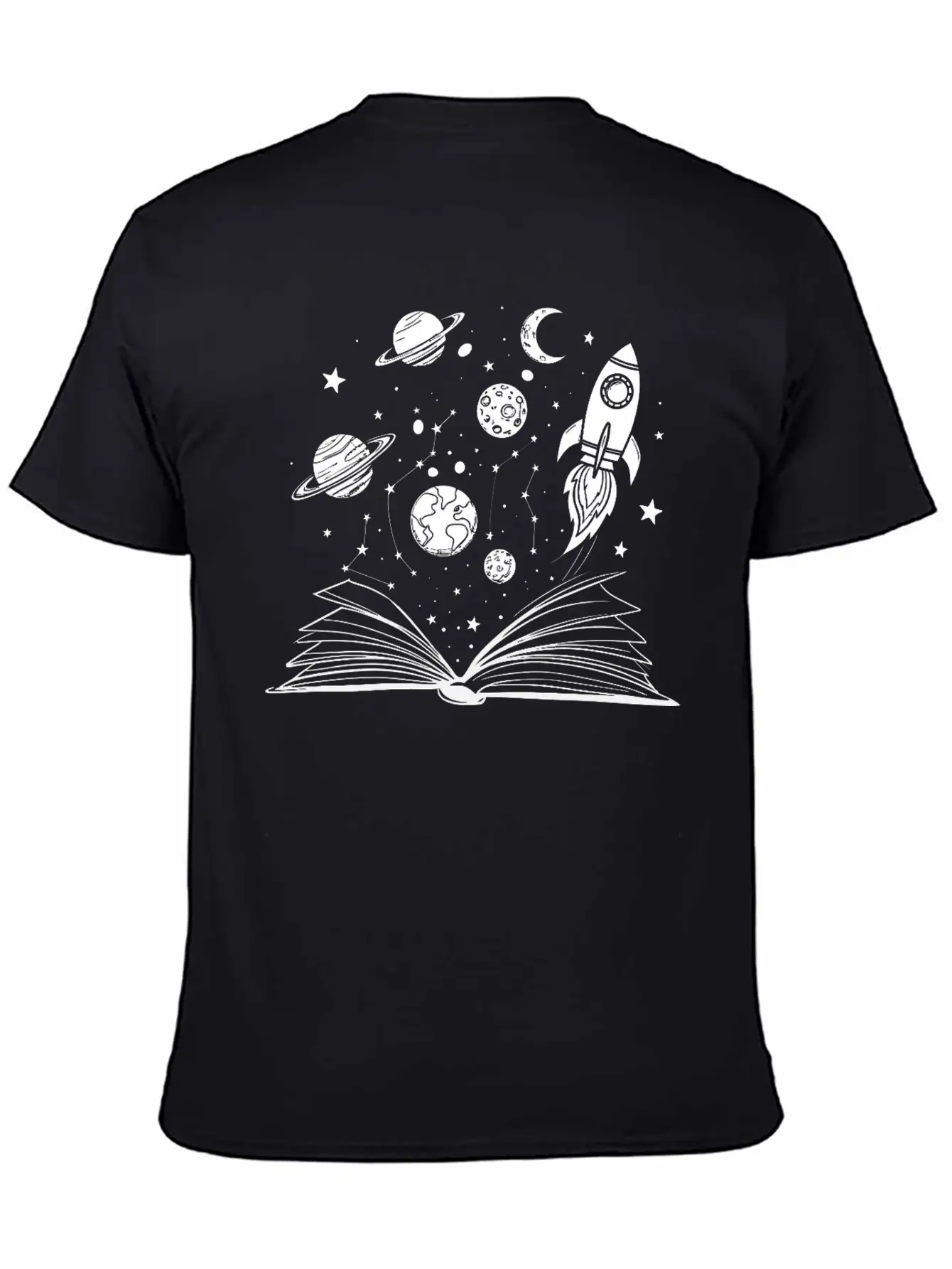 Cosmic Imagination Open Book Unisex Casual T-Shirt – Clean Design For Daily Comfort
