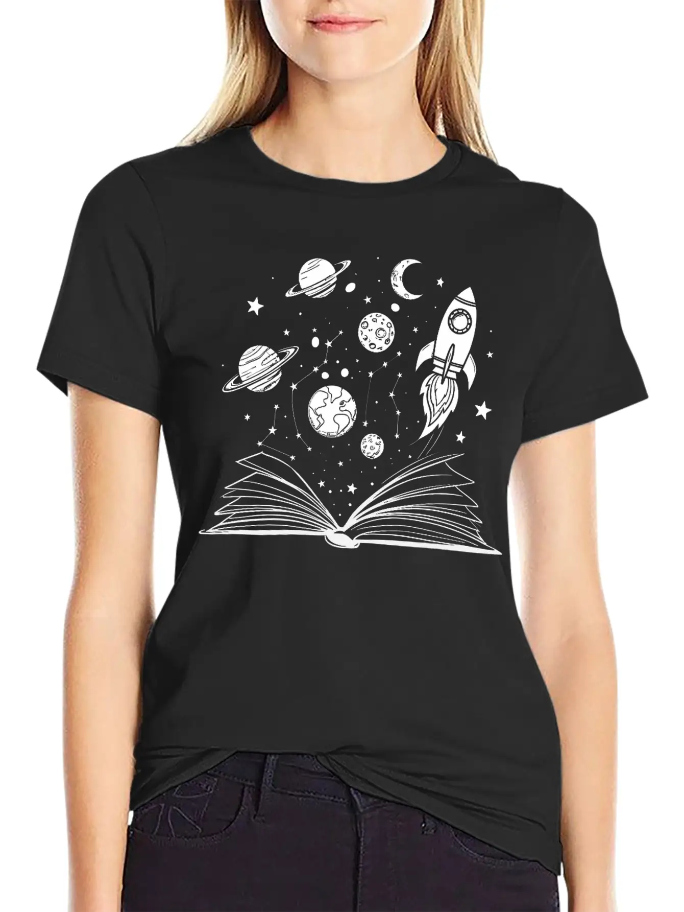 Cosmic Imagination Open Book Unisex Casual T-Shirt – Clean Design For Daily Comfort