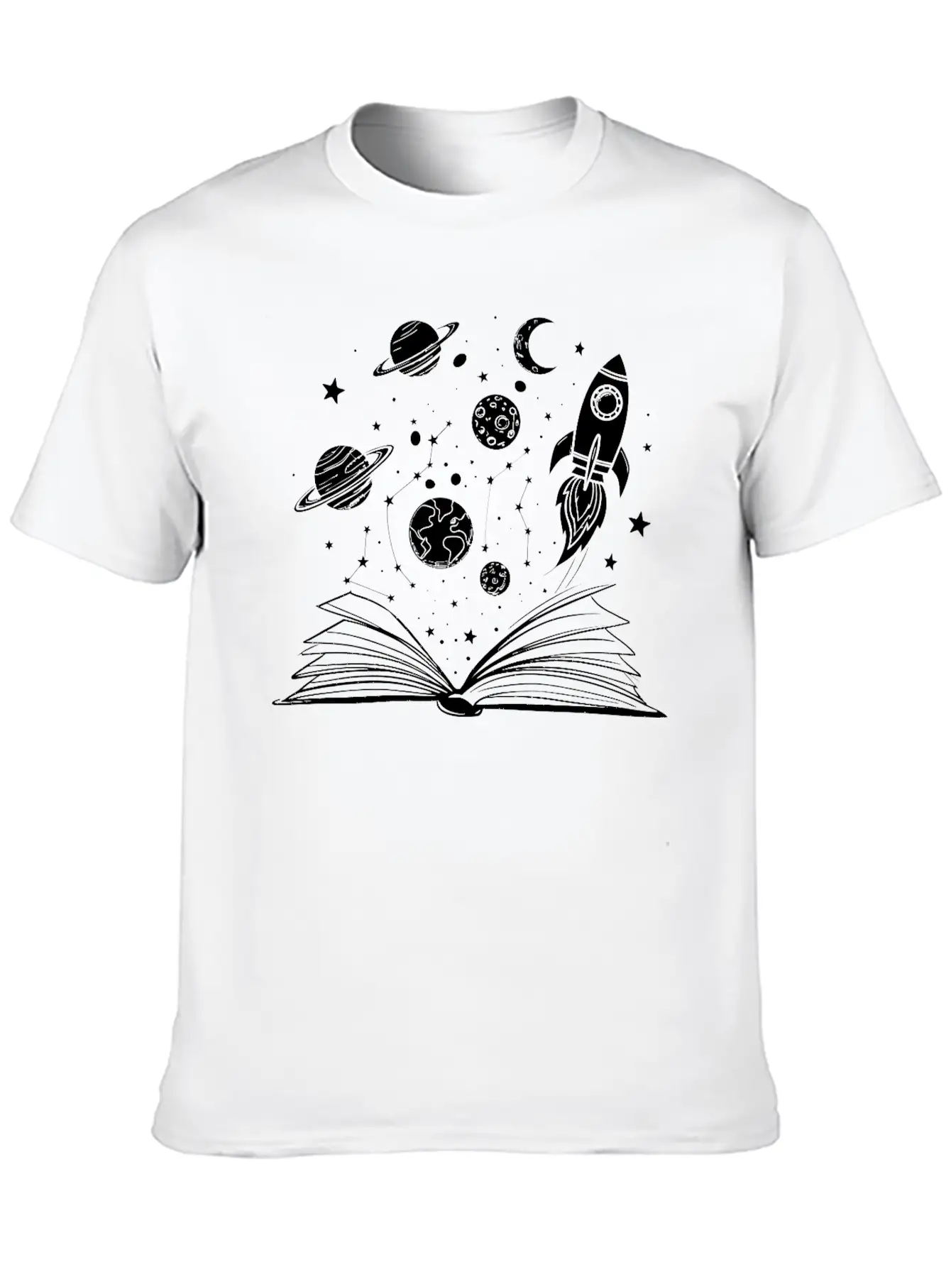 Cosmic Imagination Open Book Unisex Casual T-Shirt – Clean Design For Daily Comfort