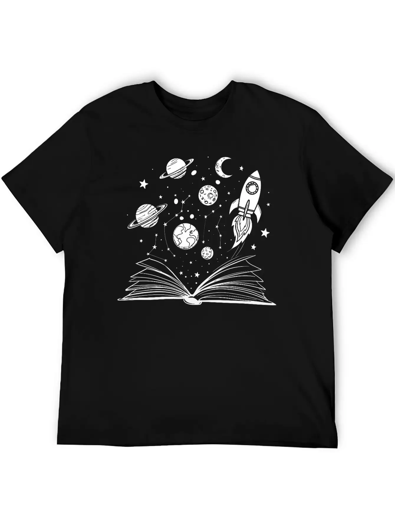 Cosmic Imagination Open Book Unisex Casual T-Shirt – Clean Design For Daily Comfort