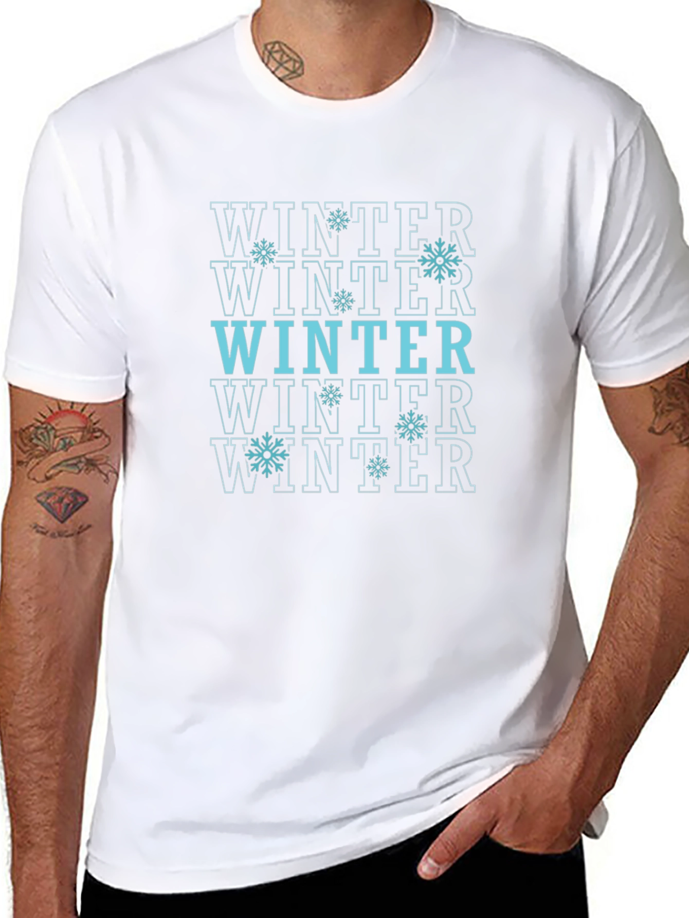 Winter Snowflake Graphic Tee - Stylish Seasonal Apparel