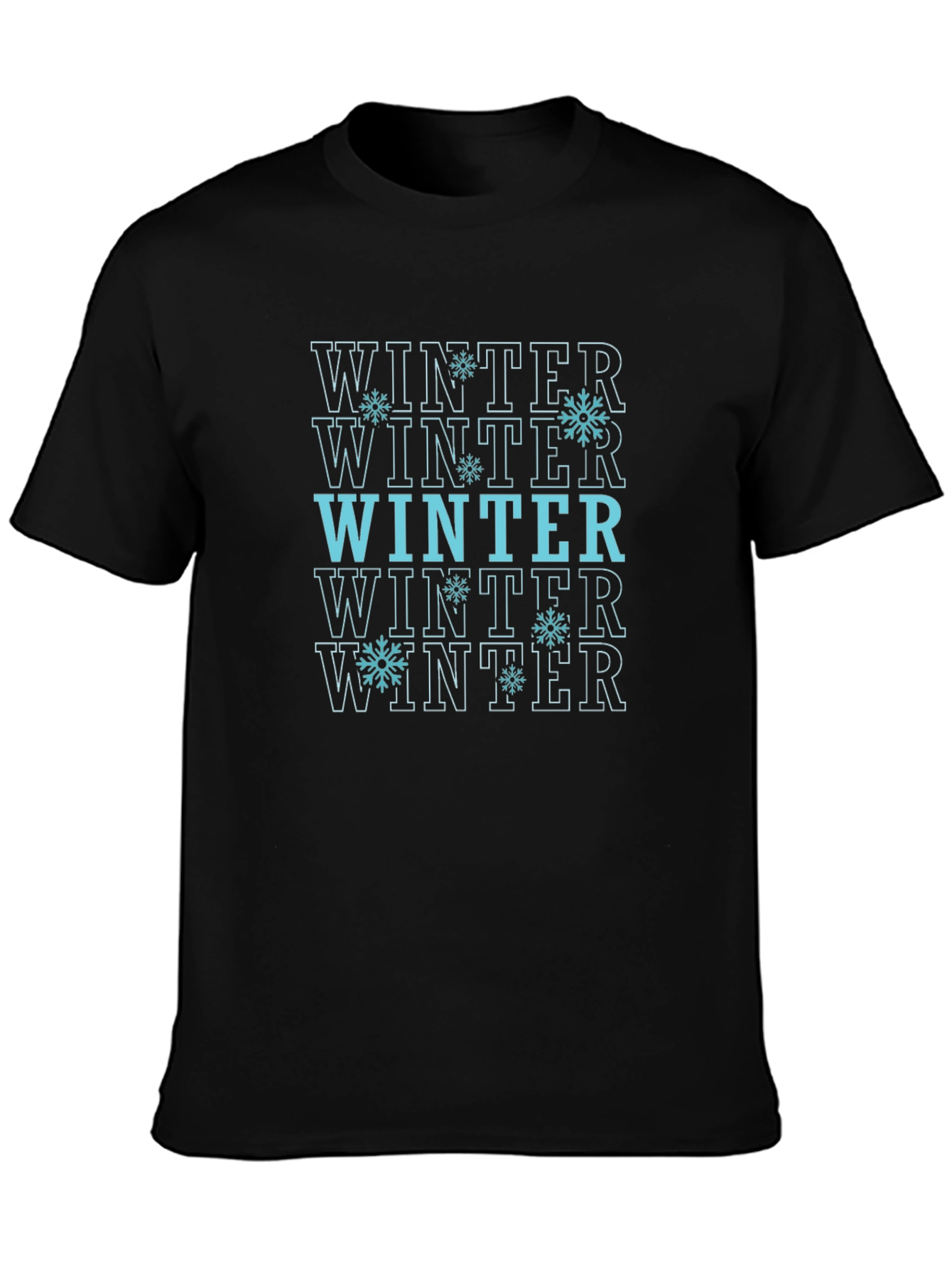 Winter Snowflake Graphic Tee - Stylish Seasonal Apparel
