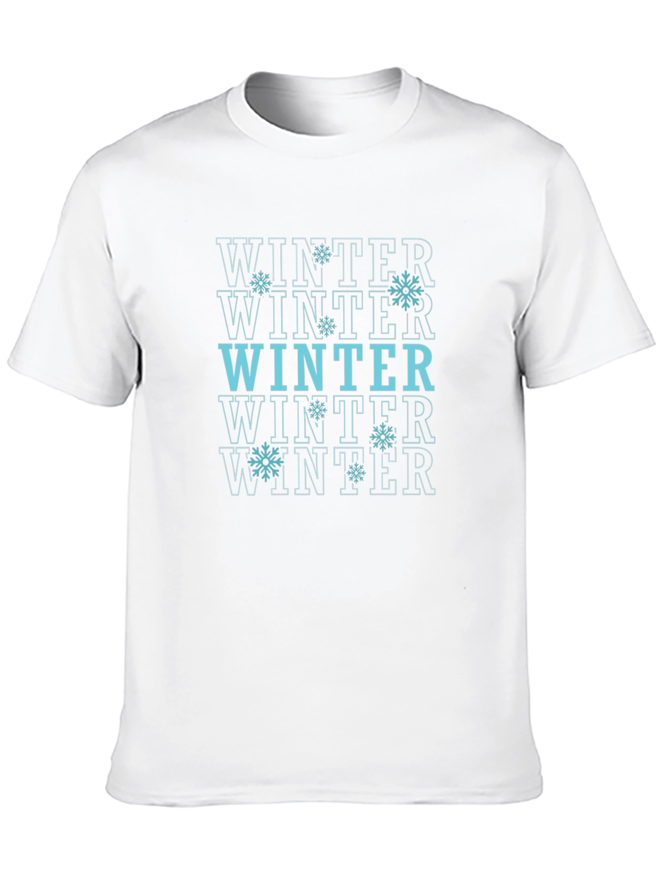 Winter Snowflake Graphic Tee - Stylish Seasonal Apparel