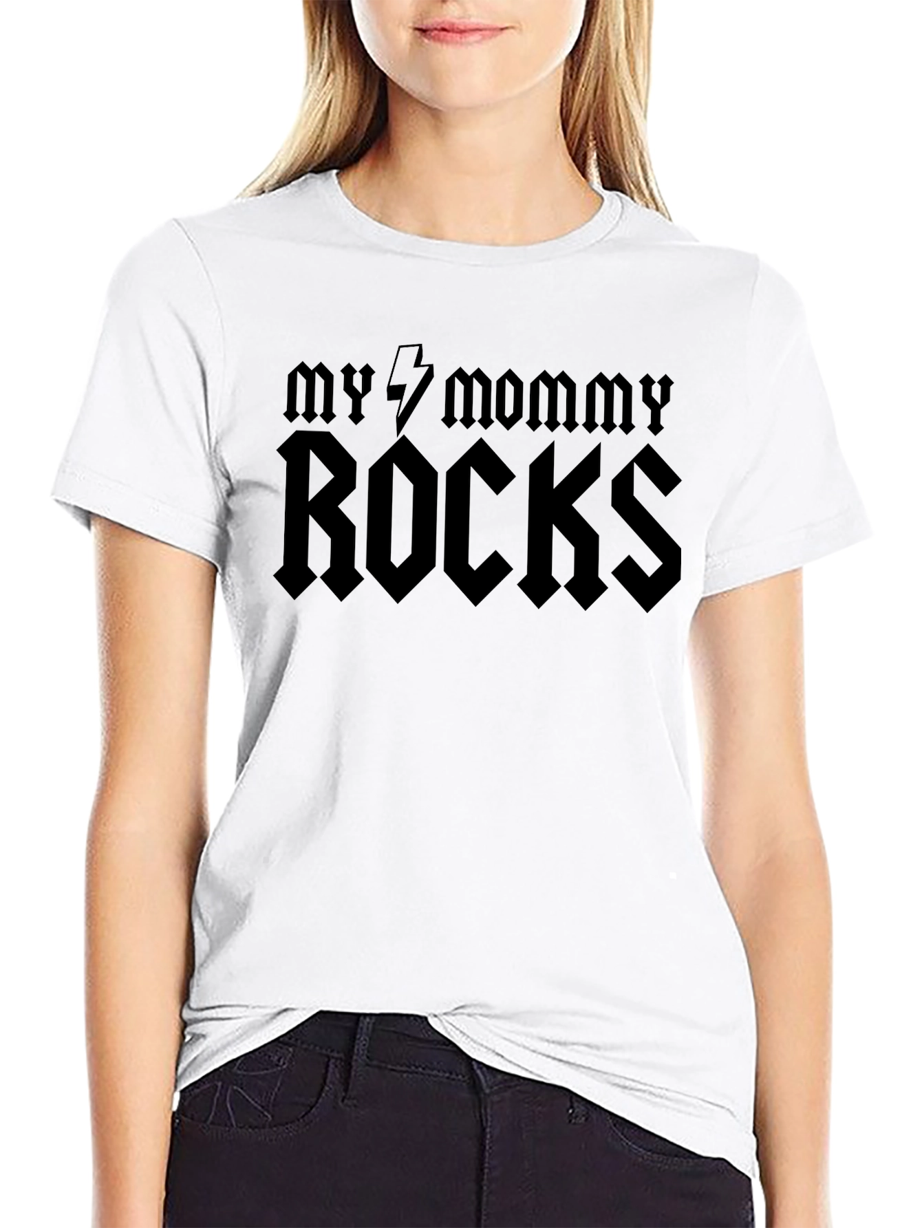 My Mommy Rocks T-Shirt - Black