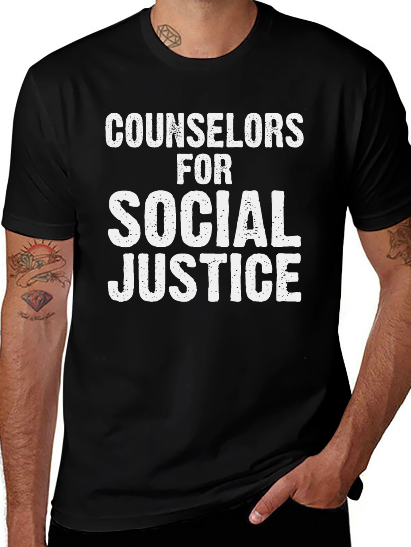 Counselors for Social Justice Black T-Shirt