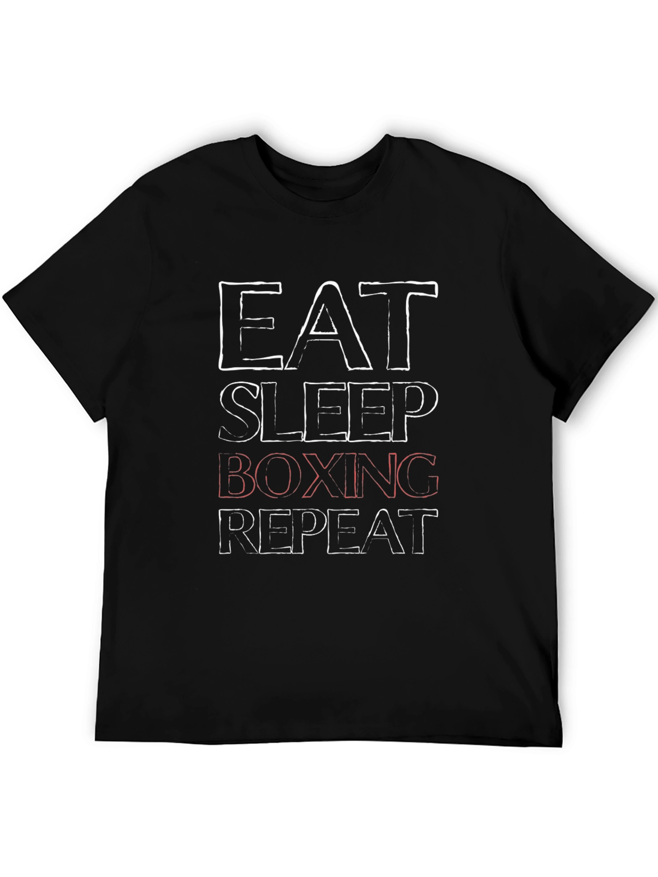 Eat Sleep Boxing Repeat Black T-Shirt