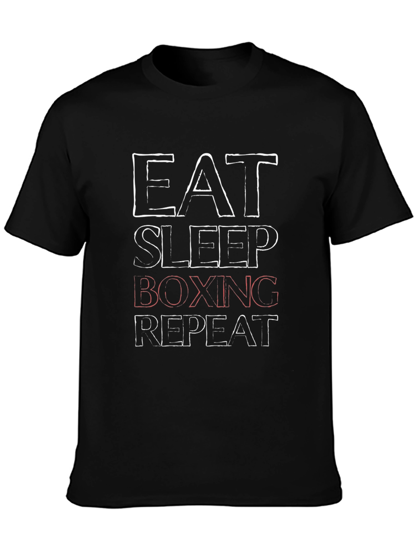 Eat Sleep Boxing Repeat Black T-Shirt