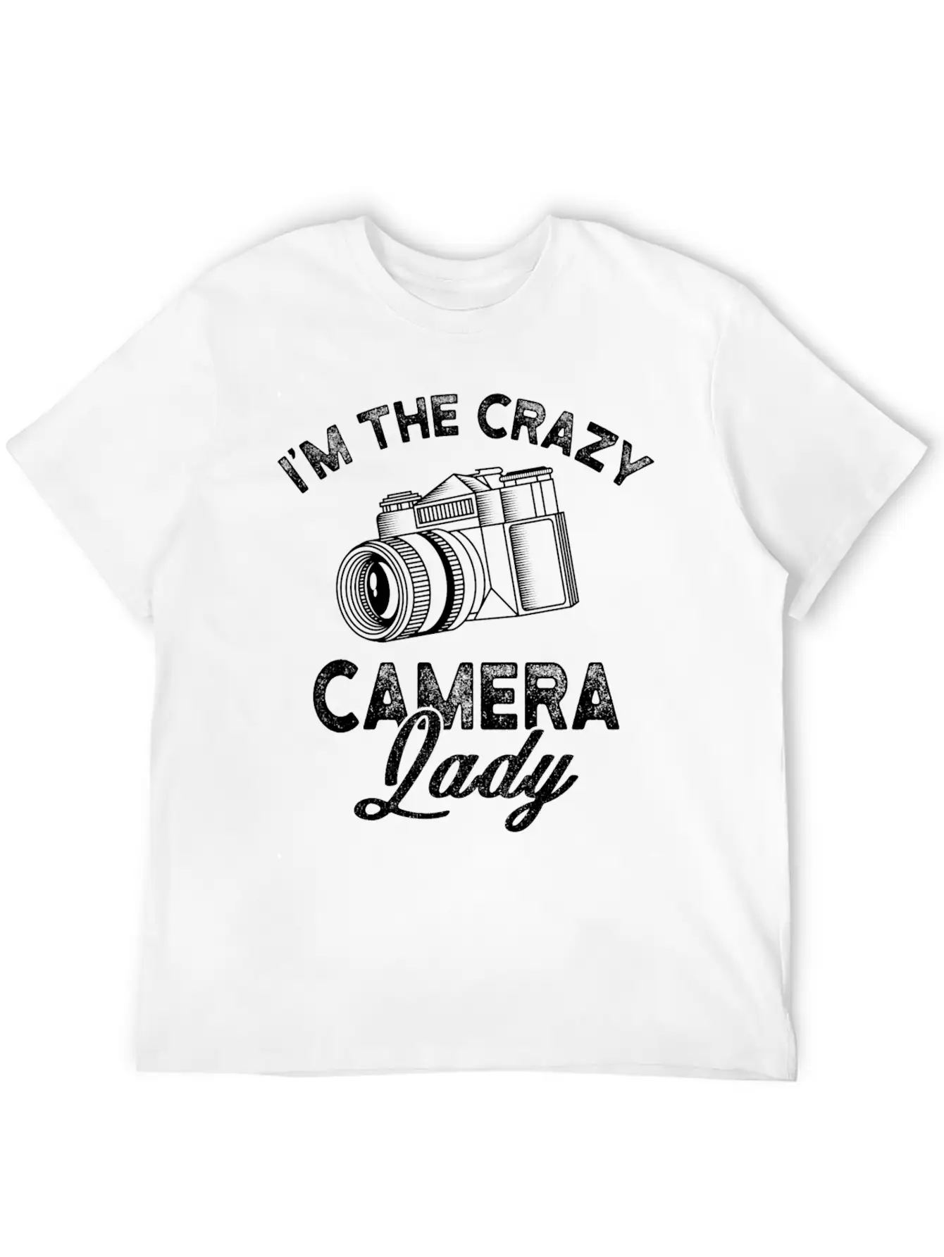 Crazy Camera Lady Funny Unisex Casual T-Shirt – Clean Design For Daily Comfort