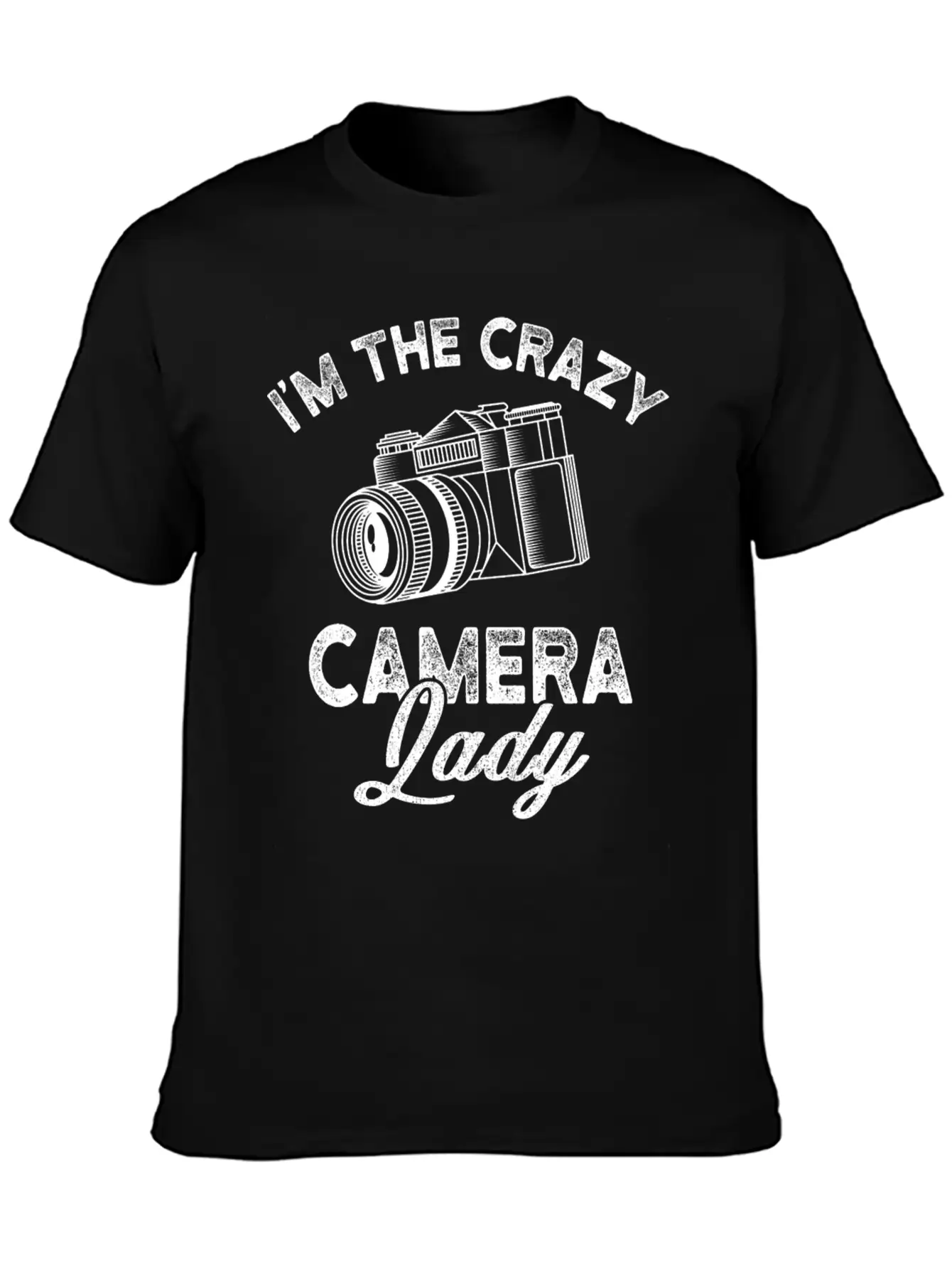Crazy Camera Lady Funny Unisex Casual T-Shirt – Clean Design For Daily Comfort