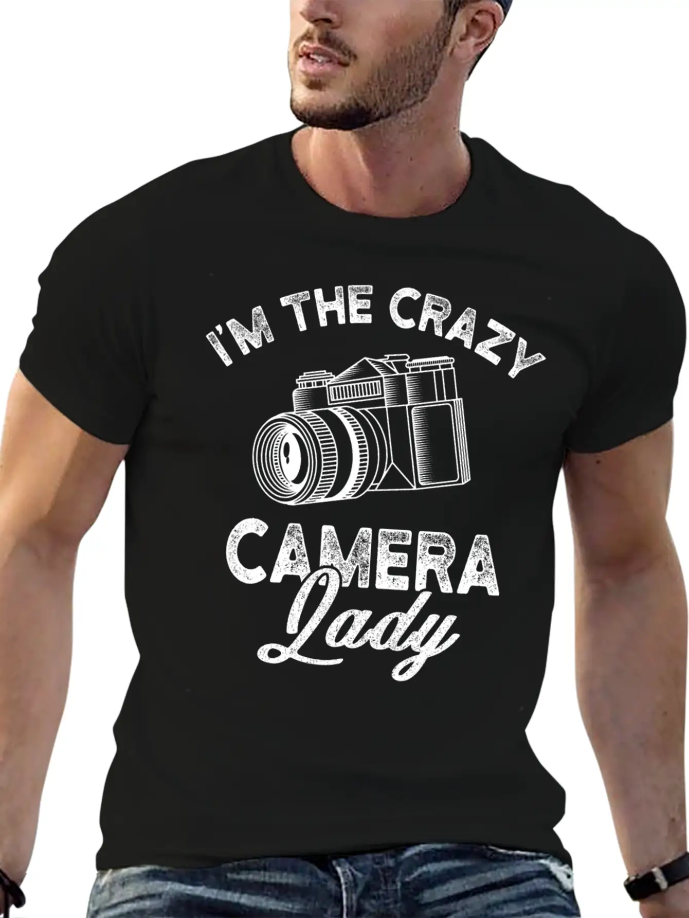 Crazy Camera Lady Funny Unisex Casual T-Shirt – Clean Design For Daily Comfort