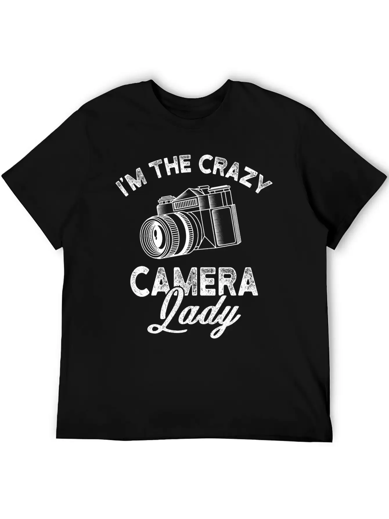 Crazy Camera Lady Funny Unisex Casual T-Shirt – Clean Design For Daily Comfort