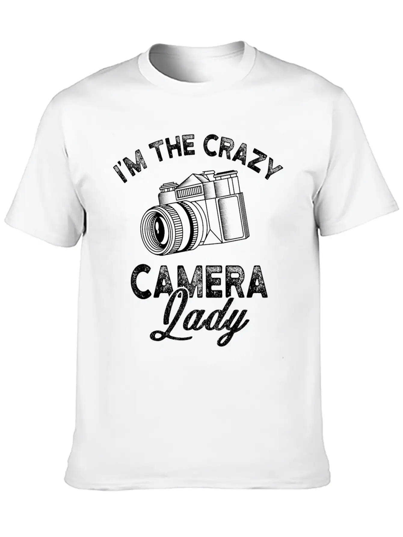Crazy Camera Lady Funny Unisex Casual T-Shirt – Clean Design For Daily Comfort
