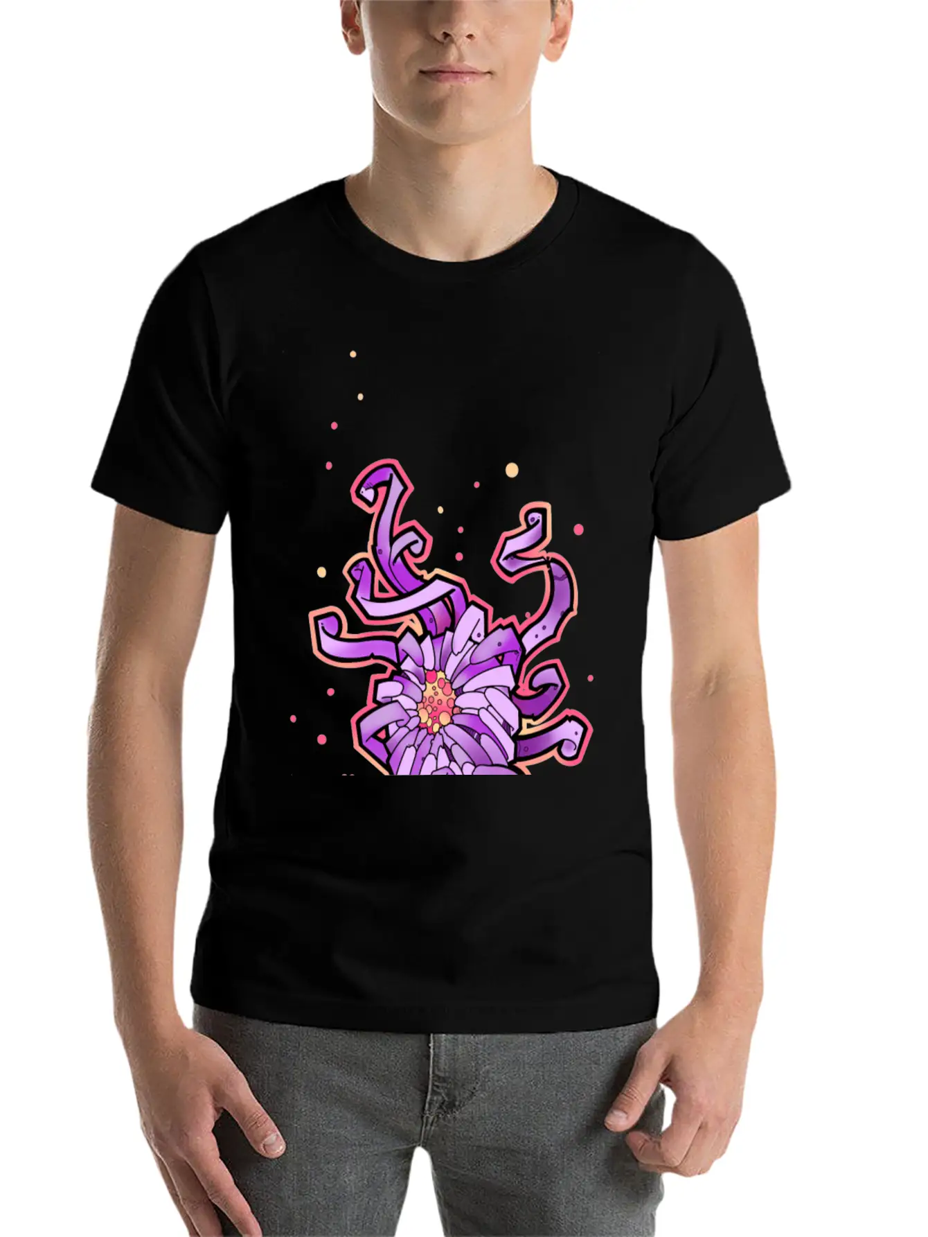 Crazy Chrysanthemum Flower Unisex Casual T-Shirt – Clean Design For Daily Comfort