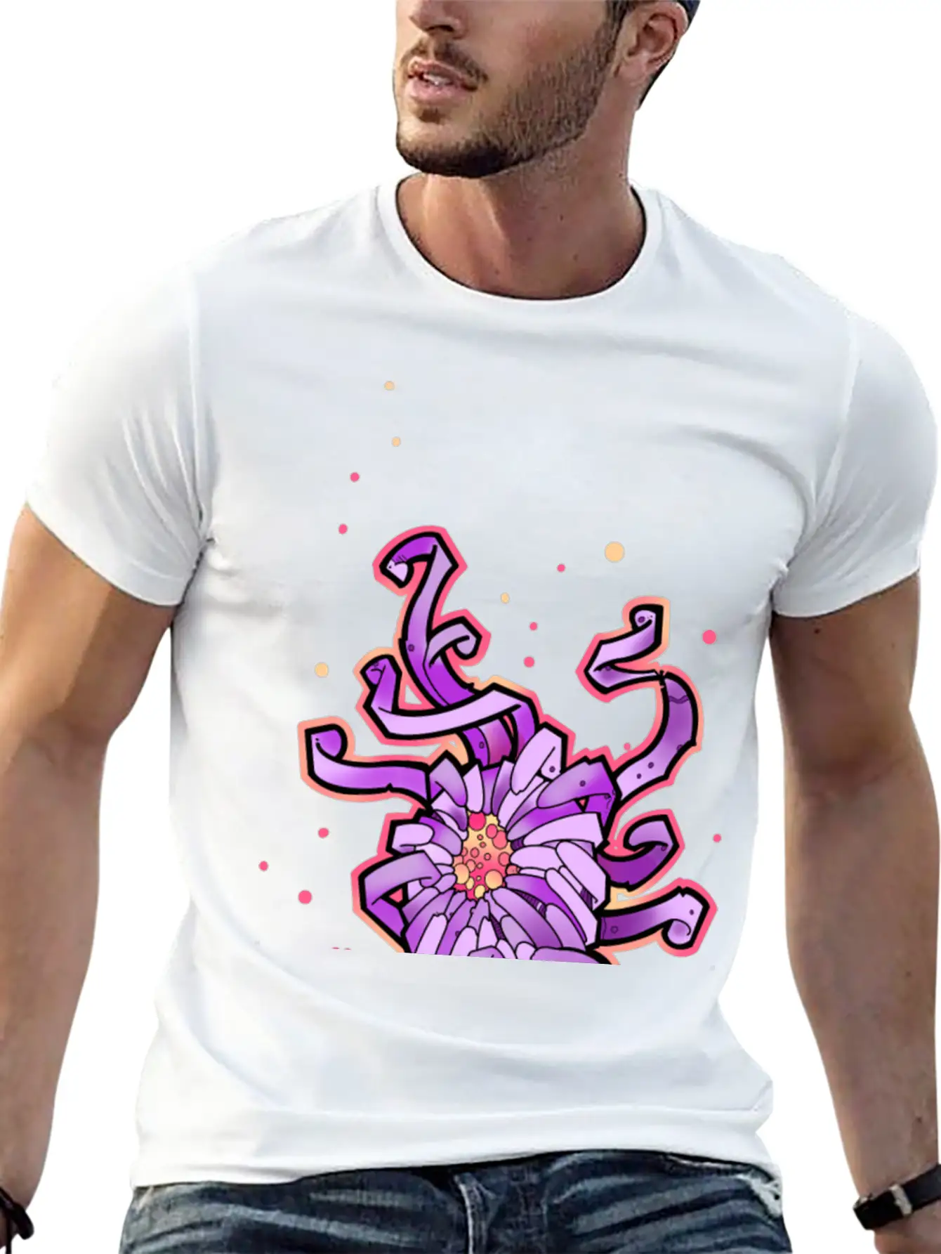 Crazy Chrysanthemum Flower Unisex Casual T-Shirt – Clean Design For Daily Comfort