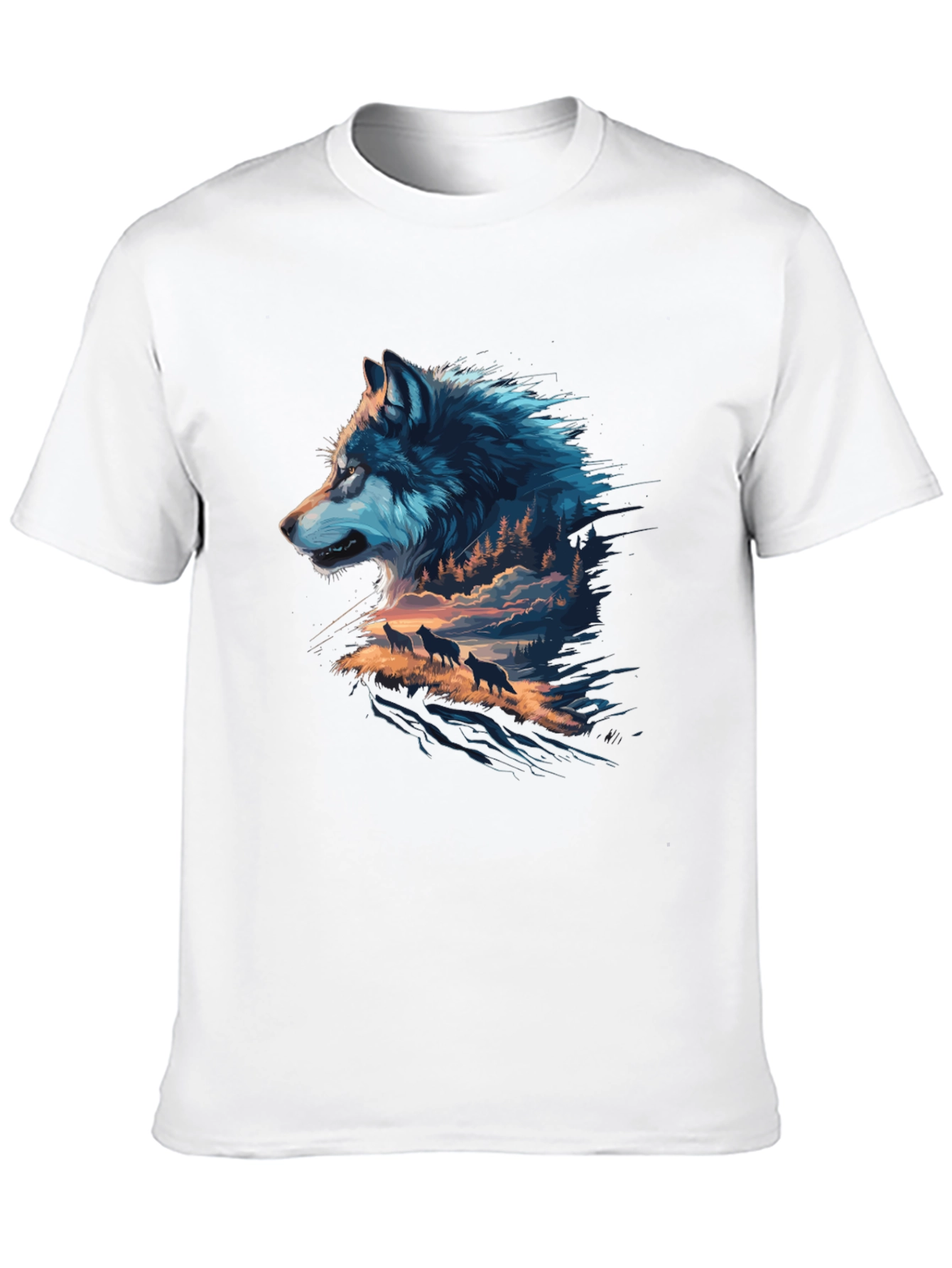 Wolf Pack Graphic Black T-Shirt