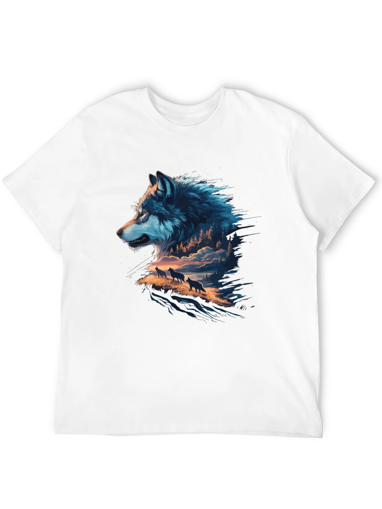 Wolf Pack Graphic Black T-Shirt
