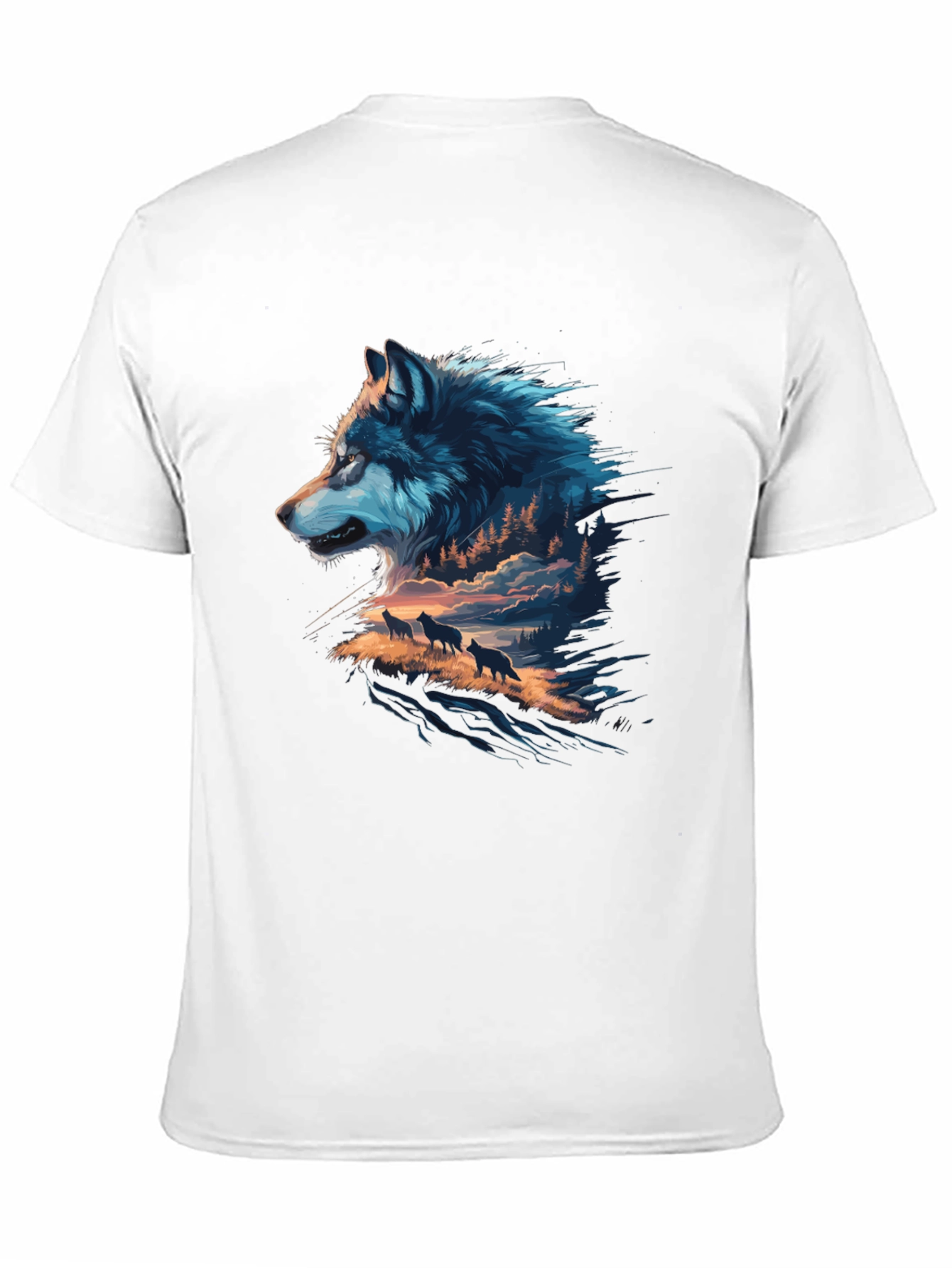 Wolf Pack Graphic Black T-Shirt