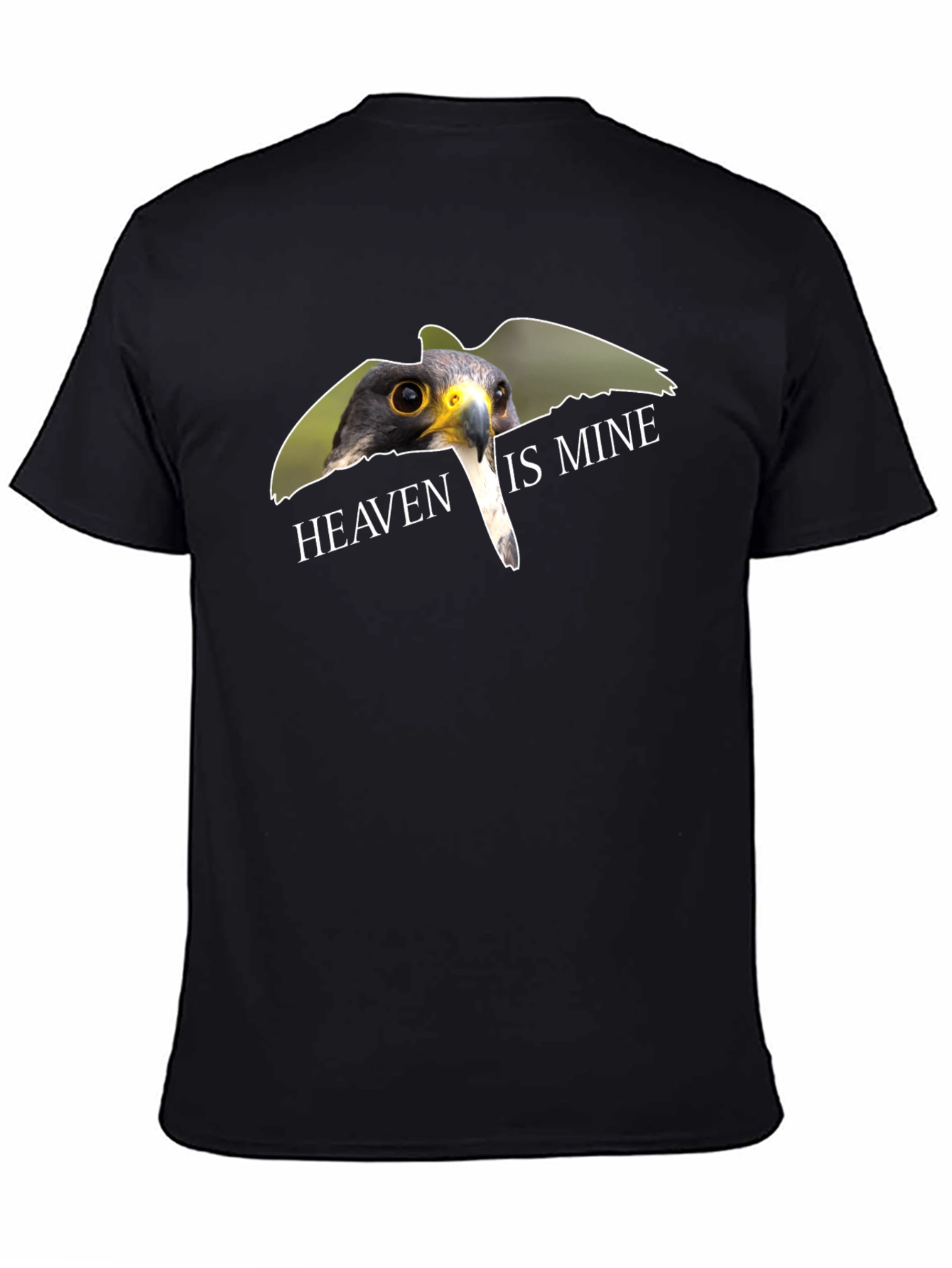 Heaven Is Mine Bird Graphic Tee - Black