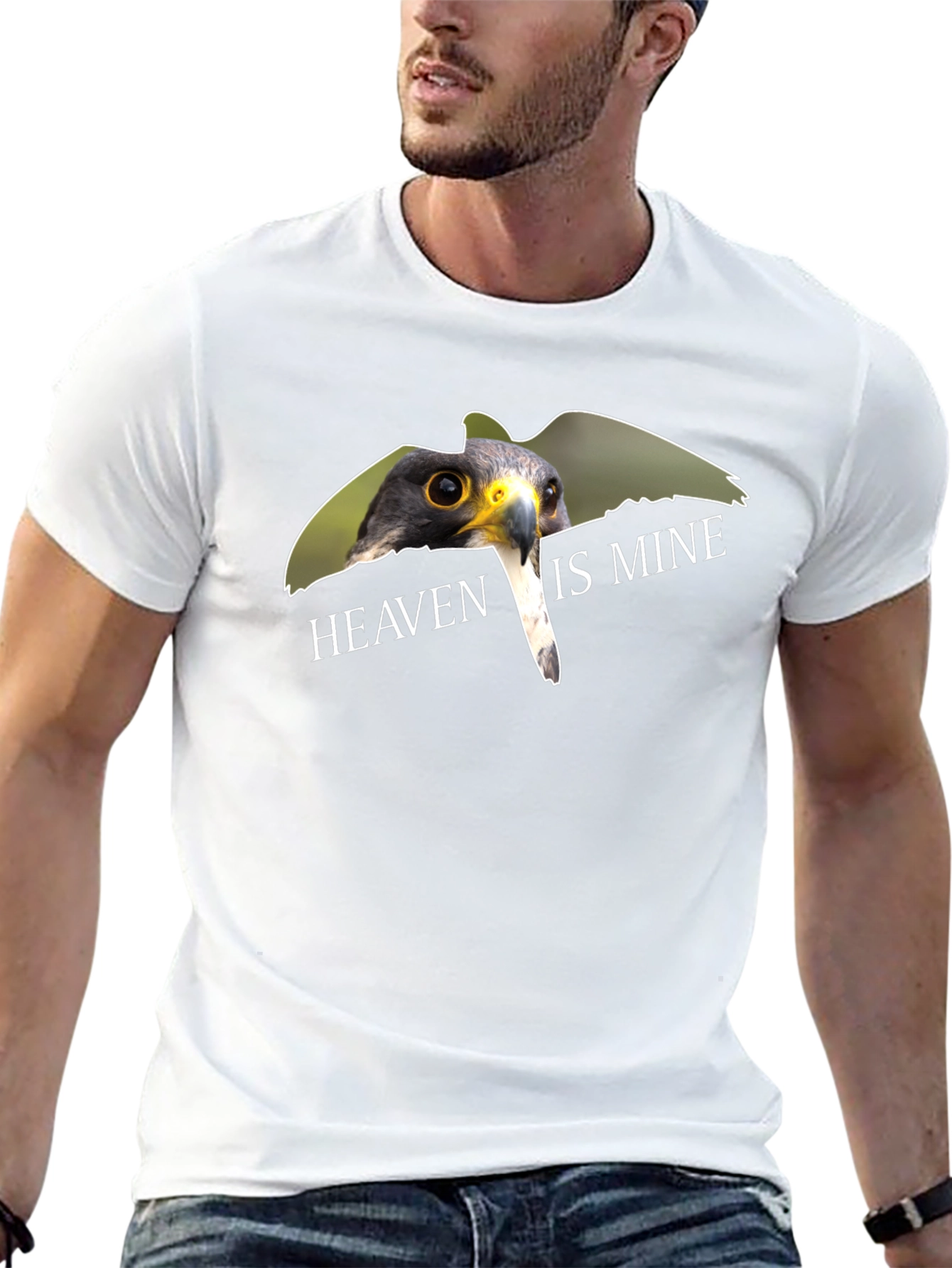 Heaven Is Mine Bird Graphic Tee - Black