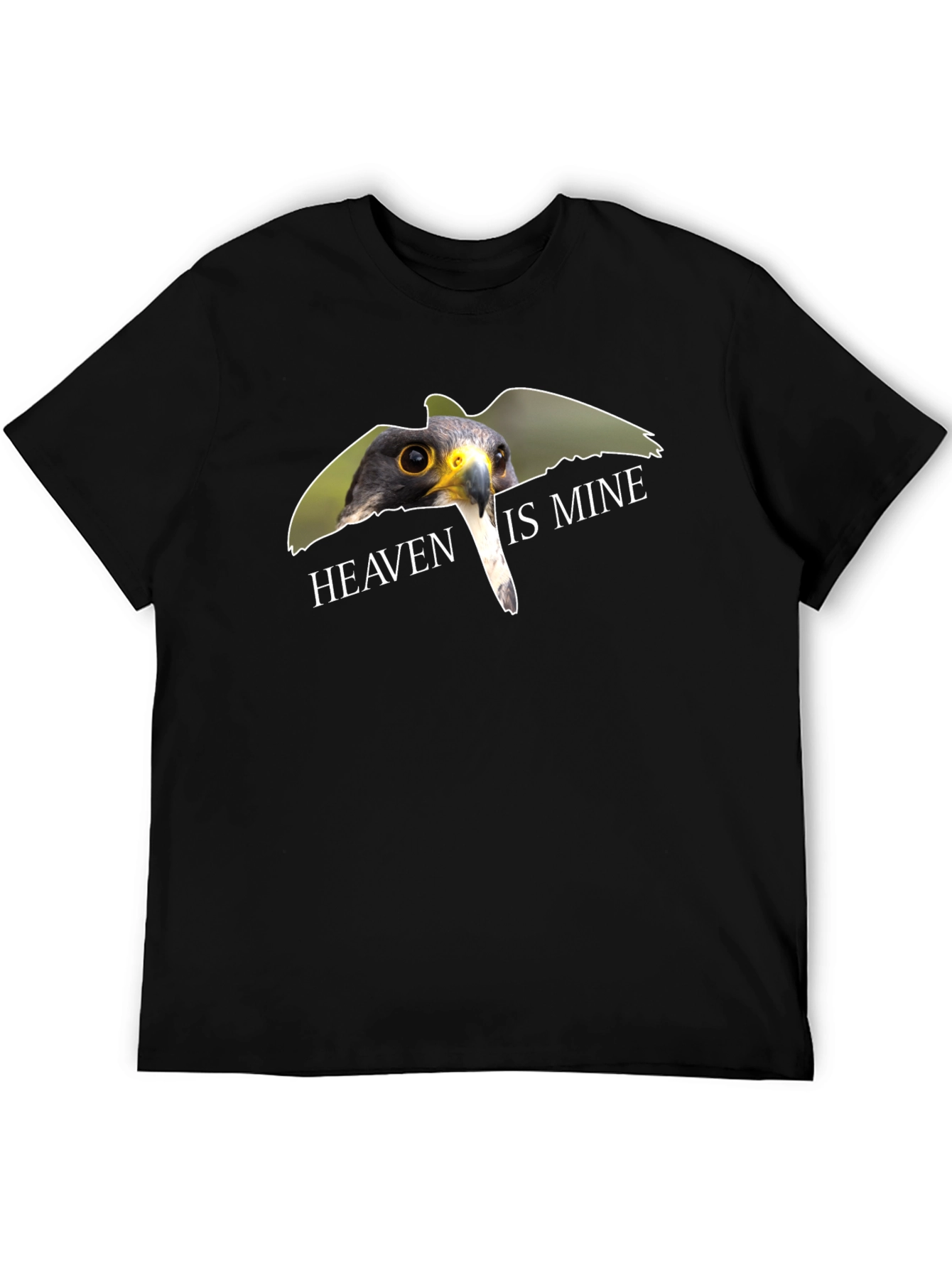 Heaven Is Mine Bird Graphic Tee - Black