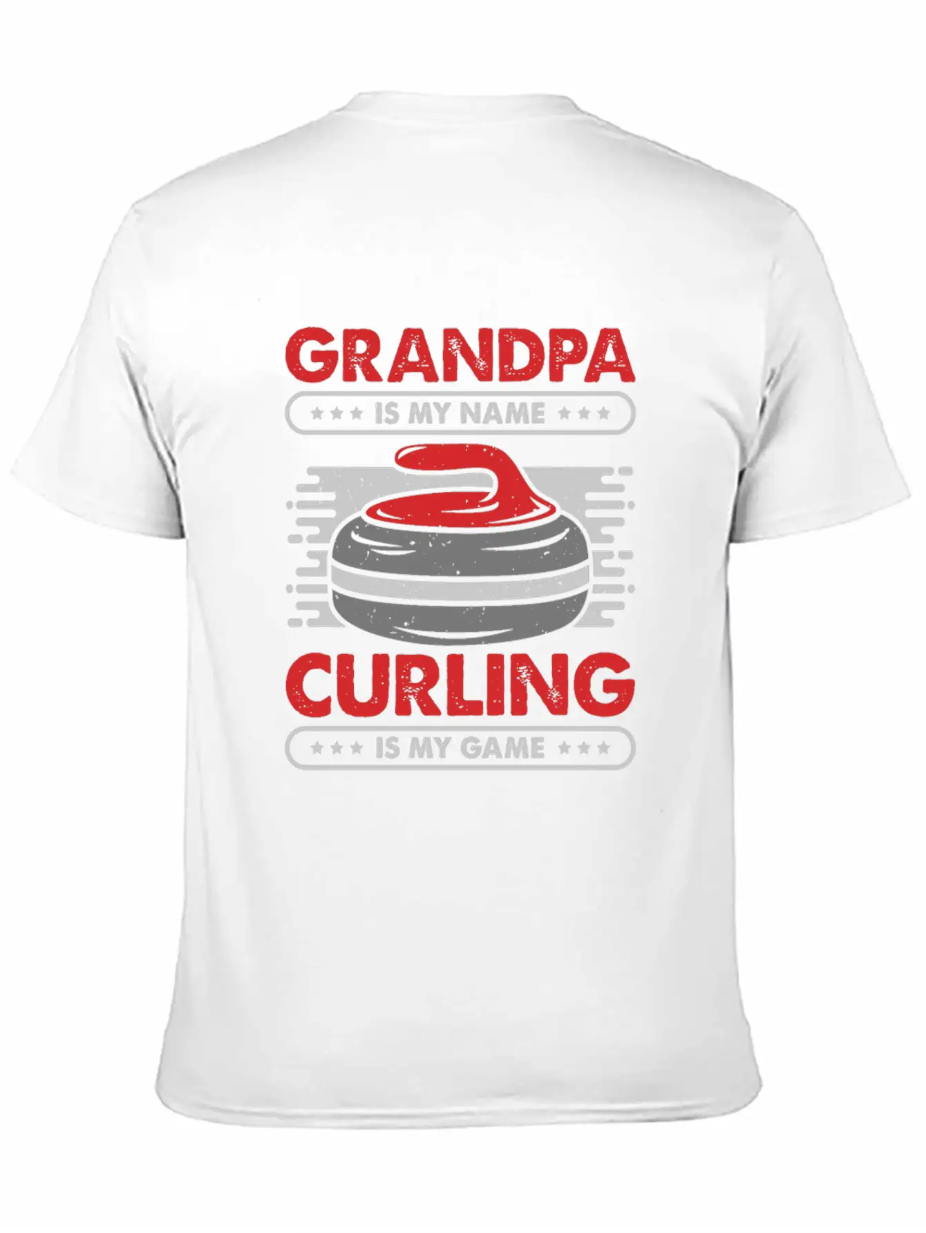 Curling Player Grandpa Gift Unisex Casual T-Shirt – Clean Design For Daily Comfort